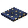 Navy Blue Double-Sided Pocket Square with Sunflowers