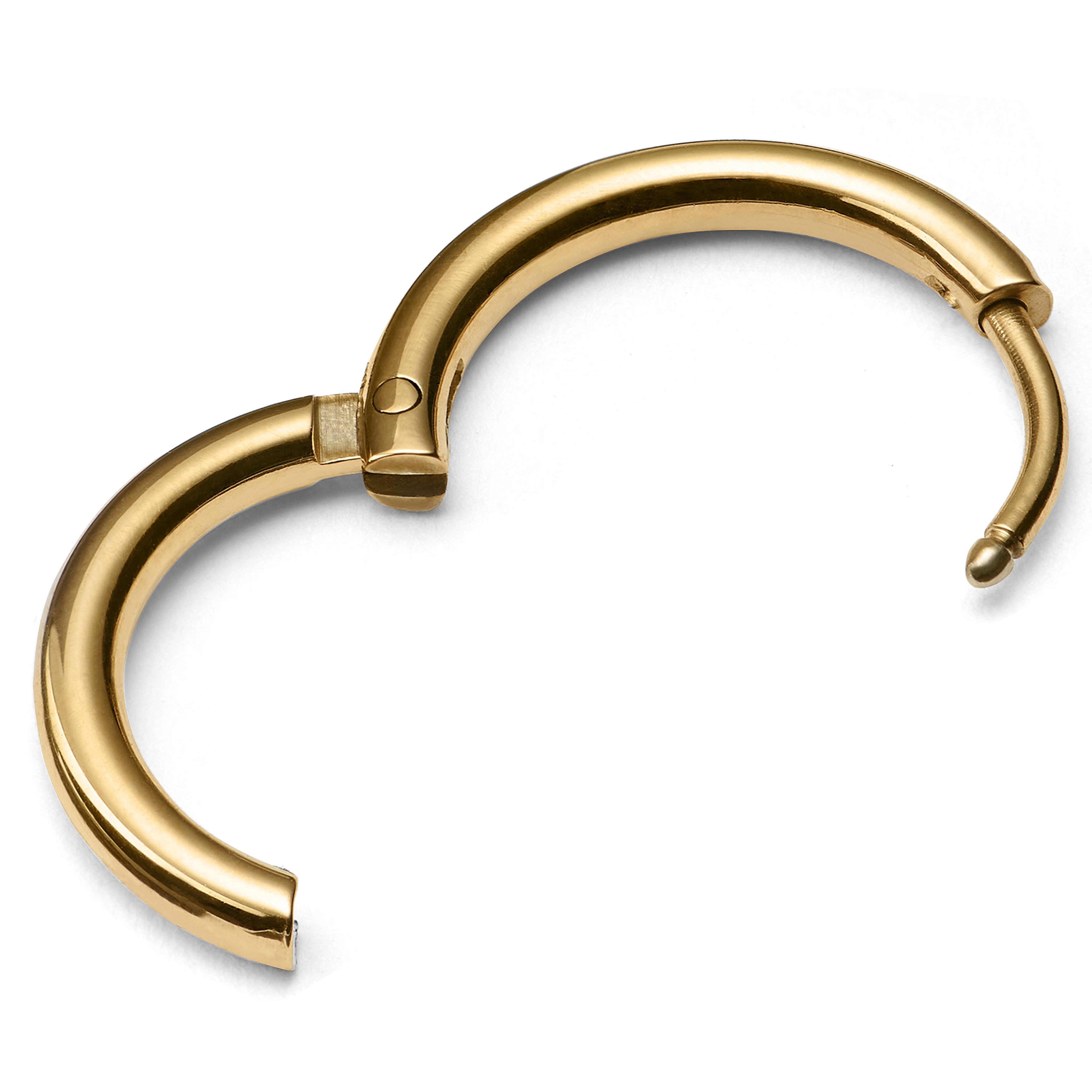 Gold-Tone Steel Hoop Earring - 2