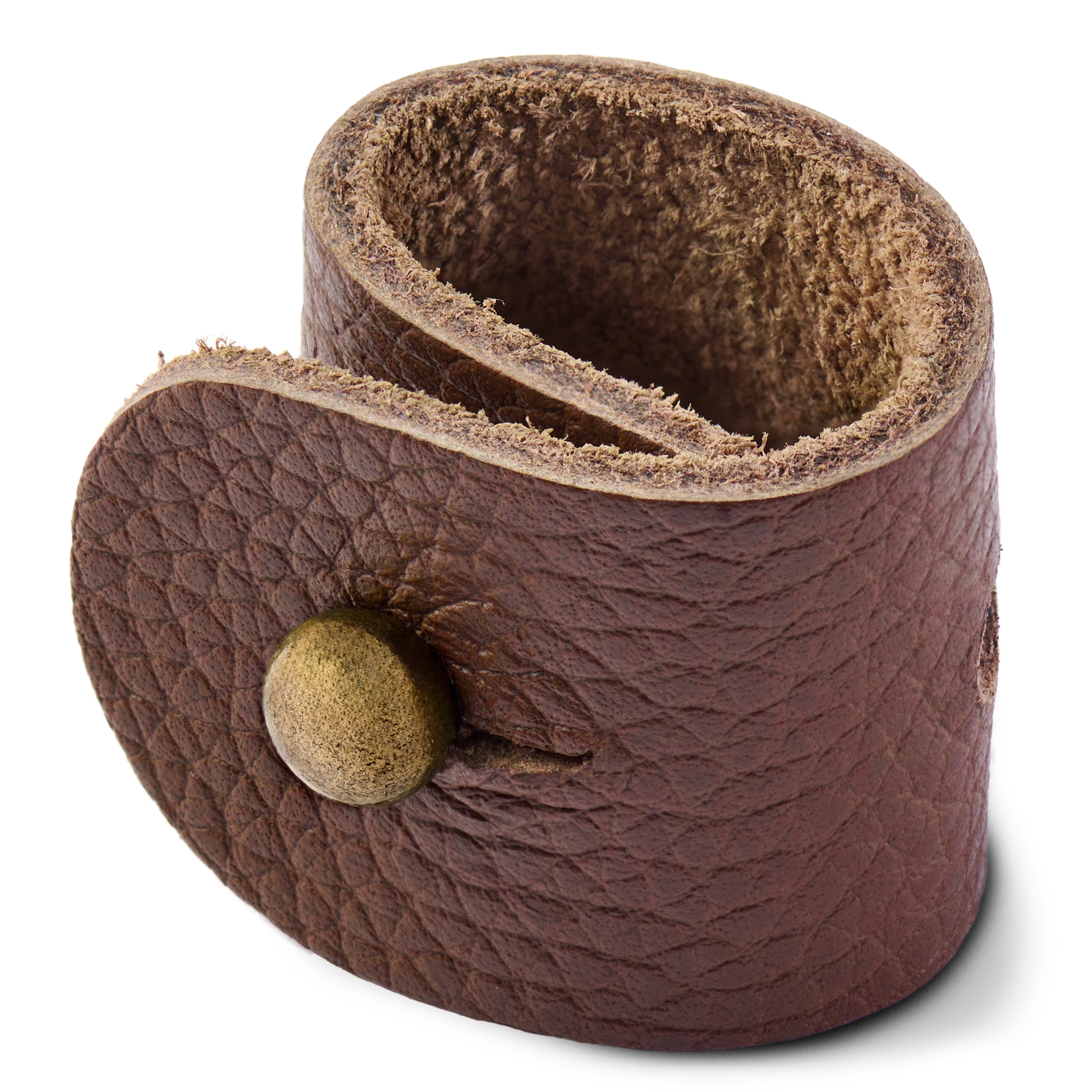 Étui de rangement pour câbles | Cuir marron foncé | Étroit - 5