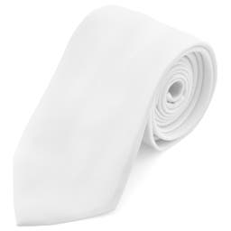 White 8cm Basic Tie