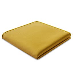 Pañuelo de bolsillo de satén marrón dorado