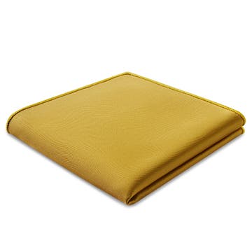 Pochette de costume en satin brun doré