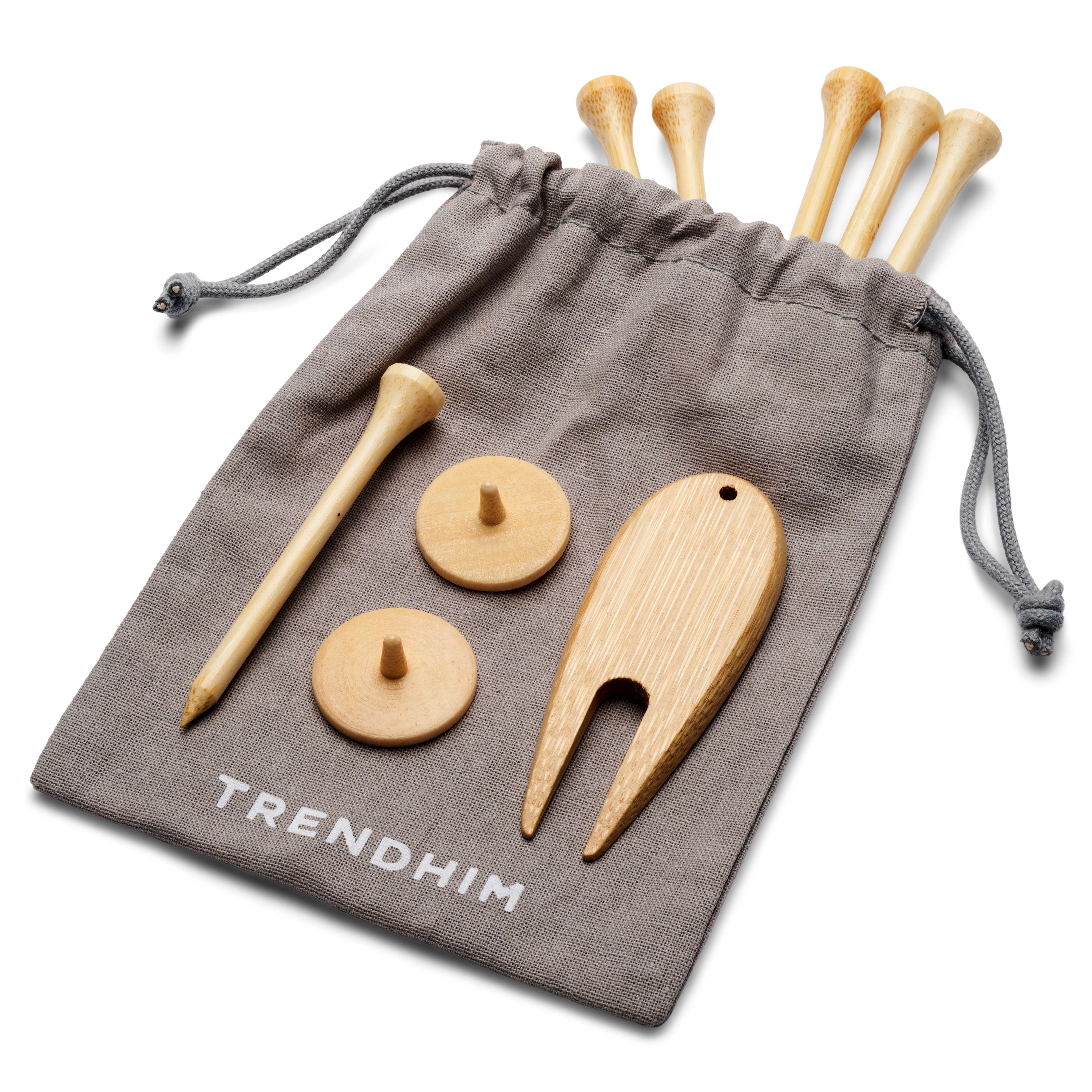 Golf Set | Bamboo Divot, Tees & Ball Markers - 5