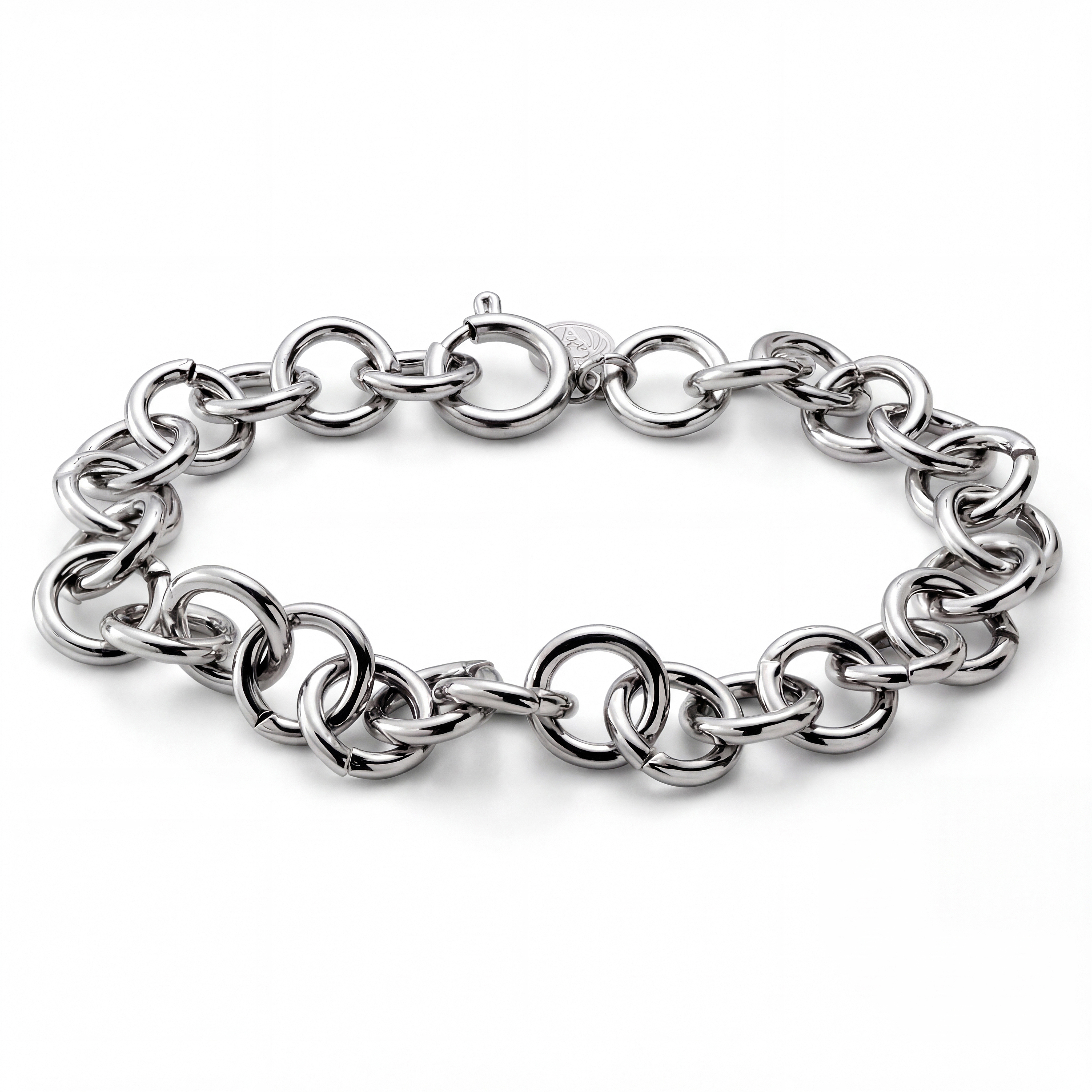 New Classics | 10mm Silver-Tone Stainless Steel Chunky Bracelet