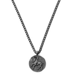 Astro | Silver-Tone Stainless Steel Aries Zodiac Sign Necklace