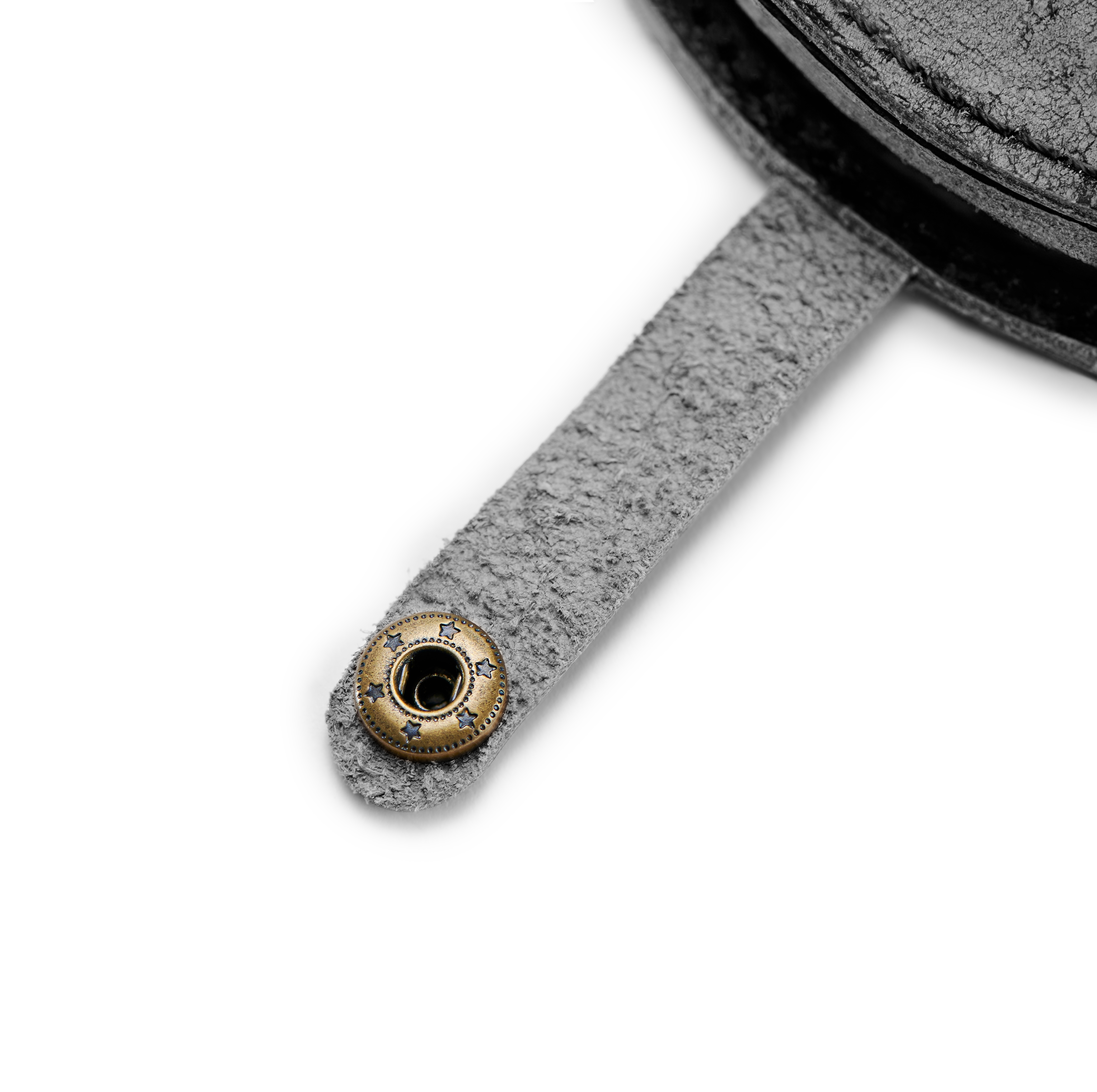 Leather Drink Coasters and Holder x4 | Black & Round - 5