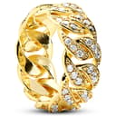 Nicos | 10 mm goldfarbener Zirkonia-Ring Nicos | 10 mm goldfarbener Zirkonia-Ring