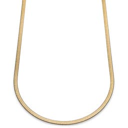 Essentials | 5 mm Gold-Tone Herringbone Chain Necklace