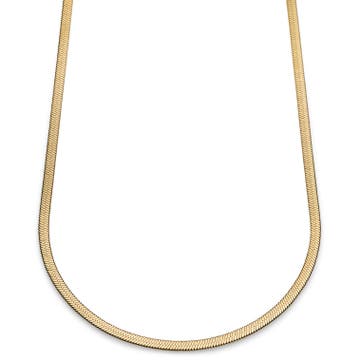 Essentials | 1/5" (5 mm) Gold-Tone Herringbone Chain Necklace Essentials | 1/5" (5 mm) Gold-Tone Herringbone Chain Necklace