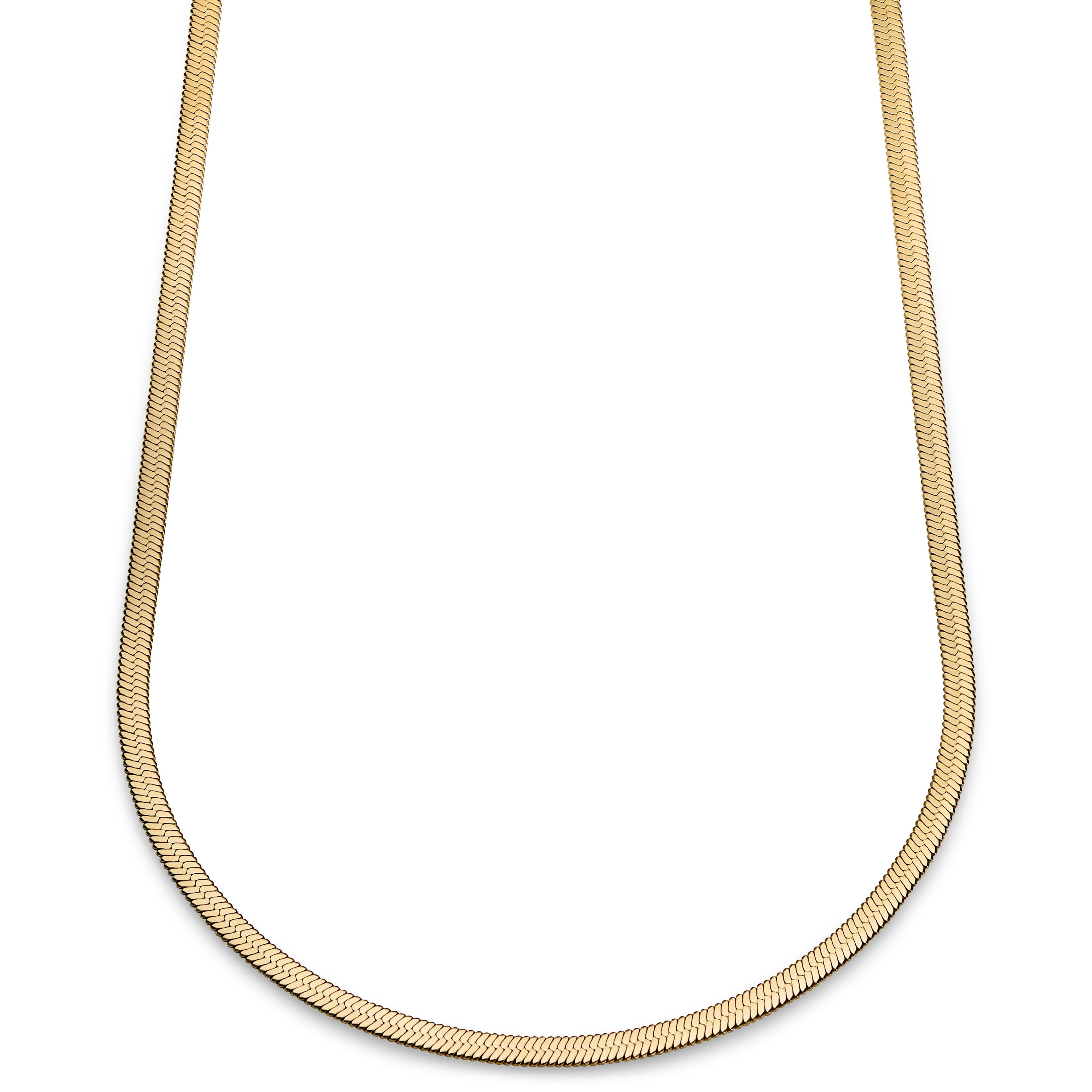 Essentials | 5 mm Gold-Ton Fischgräten-Halskette