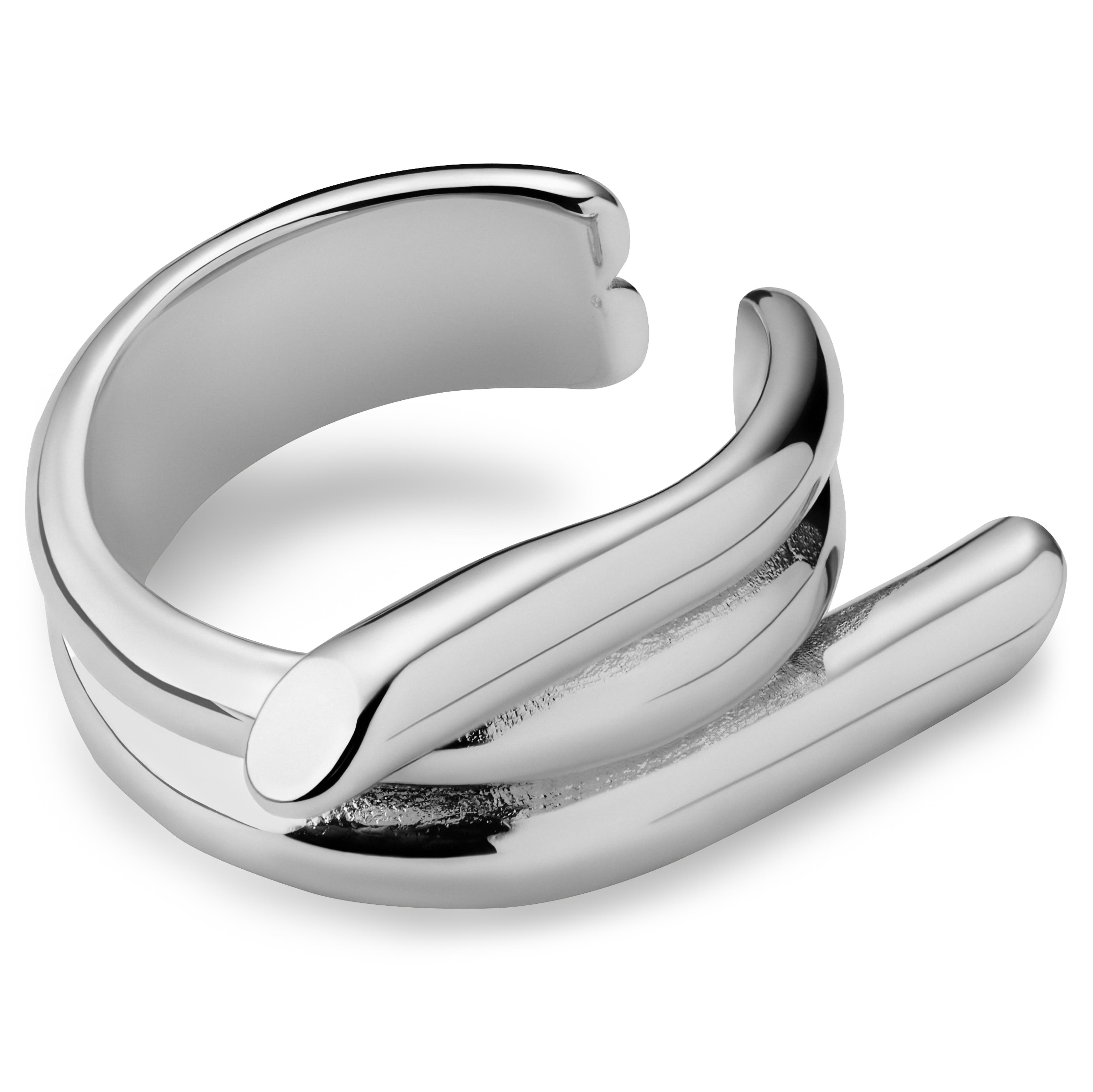 Helix | 8,6 mm srebrzysty mankiet do uszu kolec