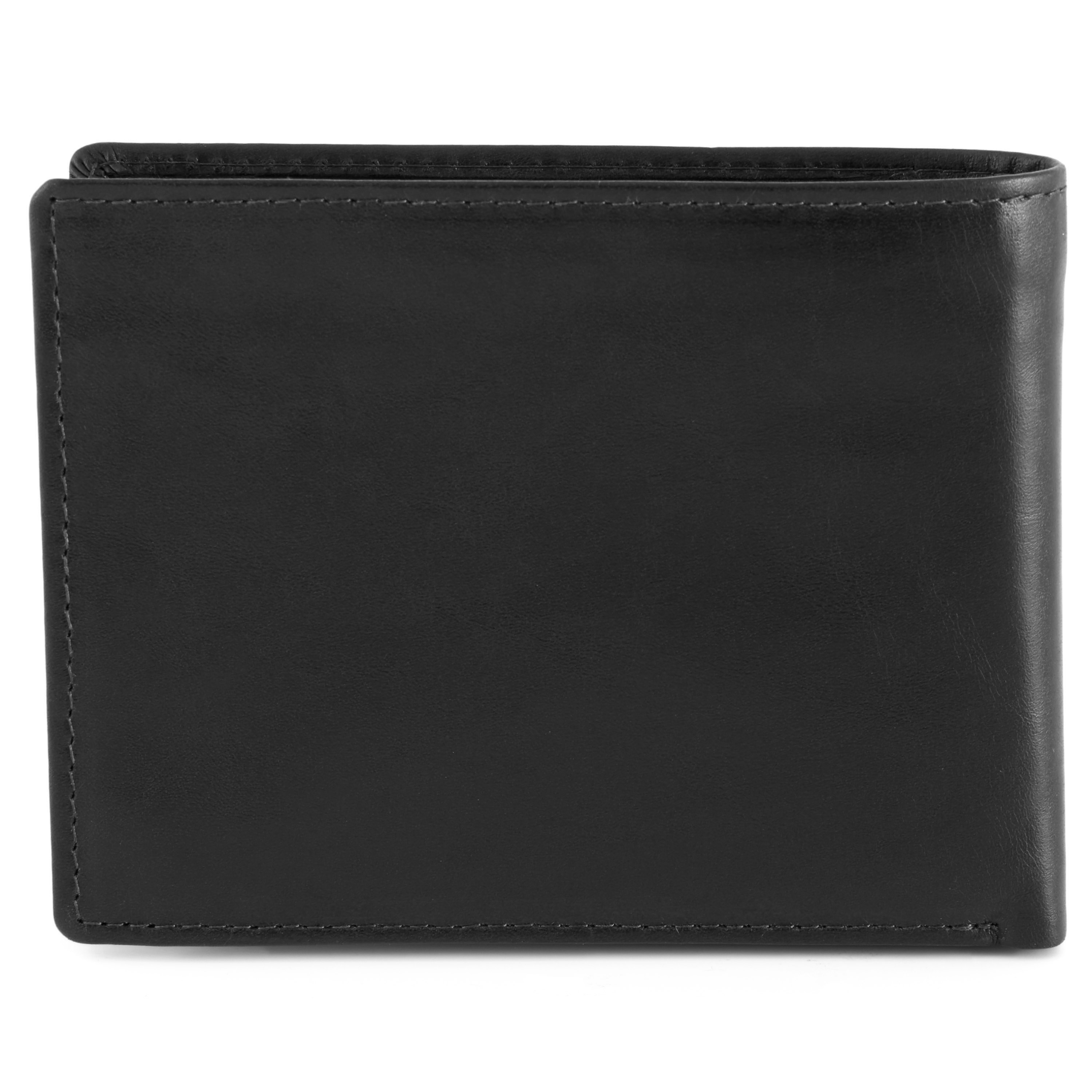 Black Inside Zip Jasper Leather Wallet - 4