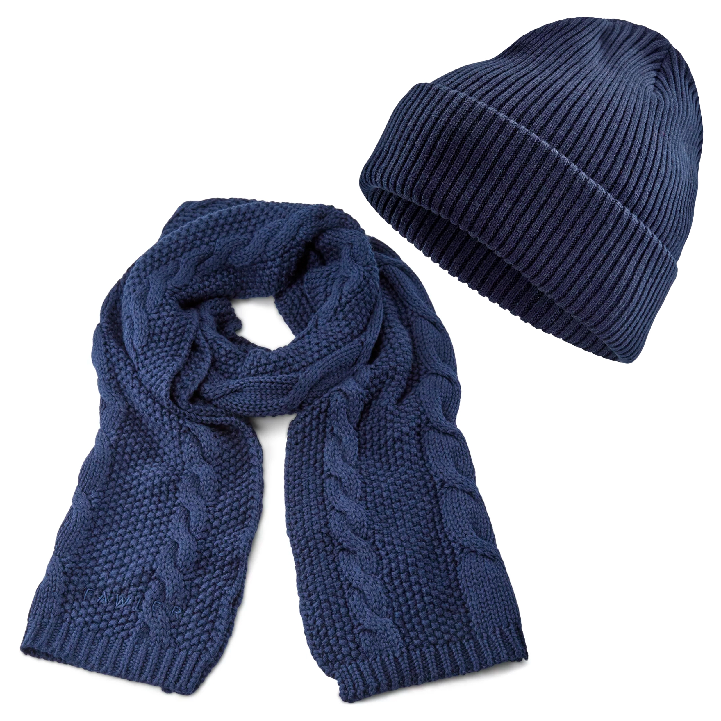 Freddi Navy Urban Scarf & Kai Blue Kane Beanie