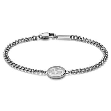 Unity | Silberfarbenes Aum-Armband aus Edelstahl Unity | Silberfarbenes Aum-Armband aus Edelstahl