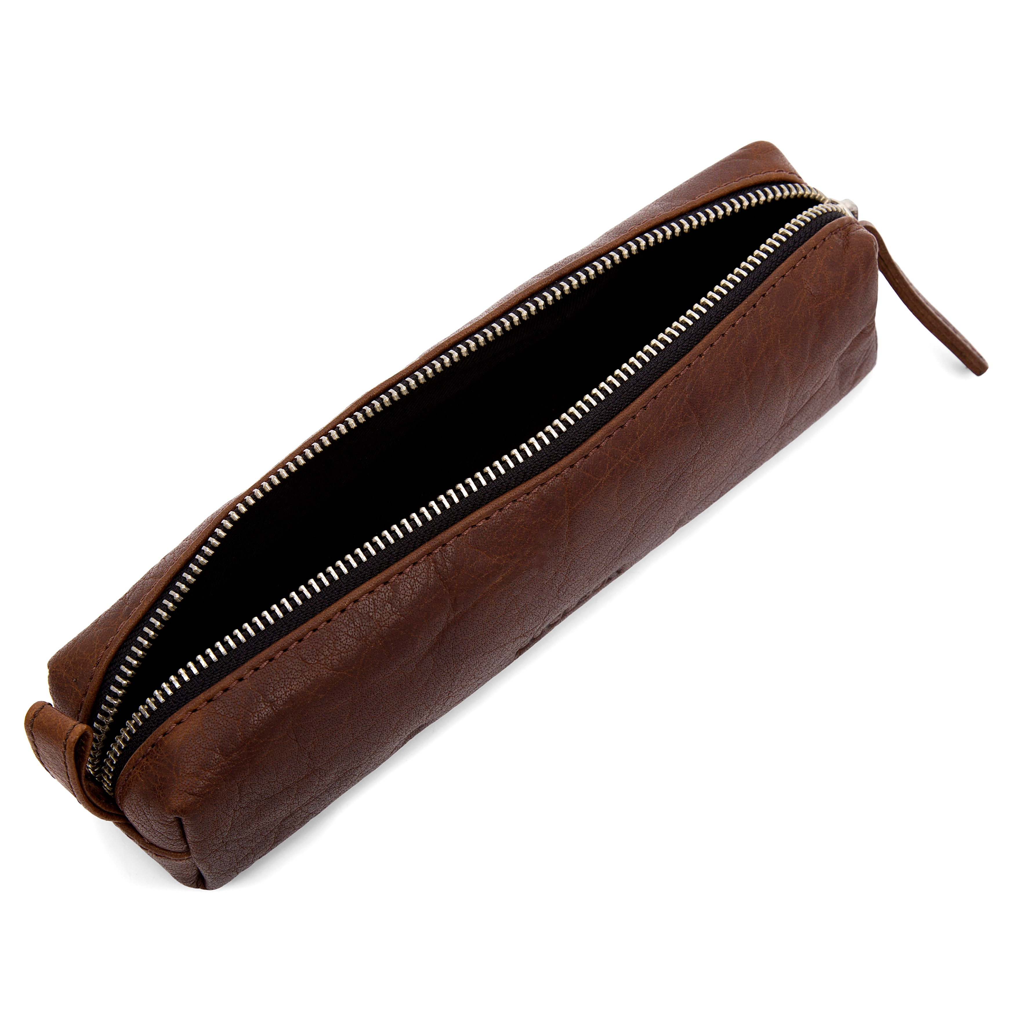 Montreal svetlo hnedá kompaktná kožená kozmetická taška - 4