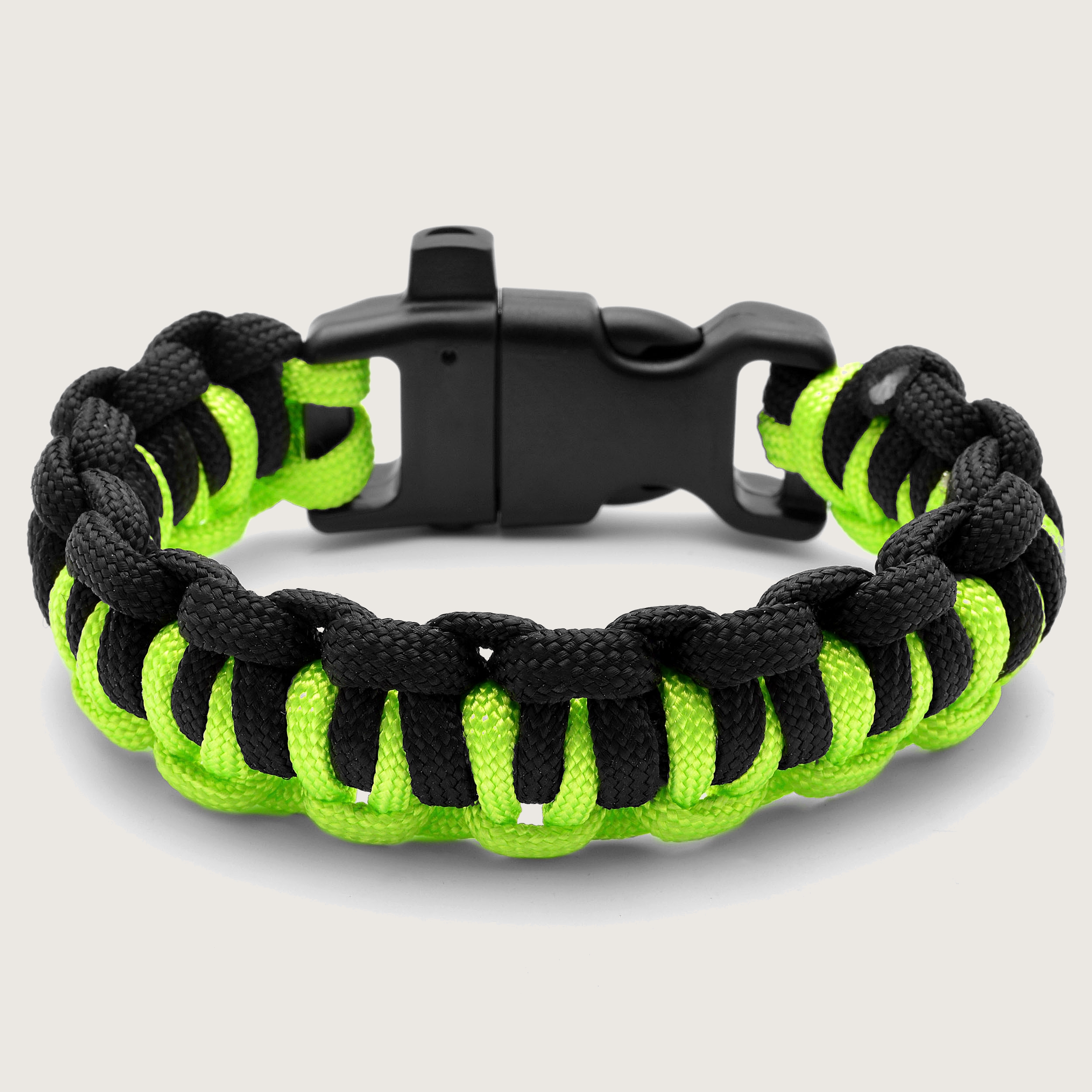 Black & Neon Green Nylon Paracord Bracelet | In stock! | Tailor Toki