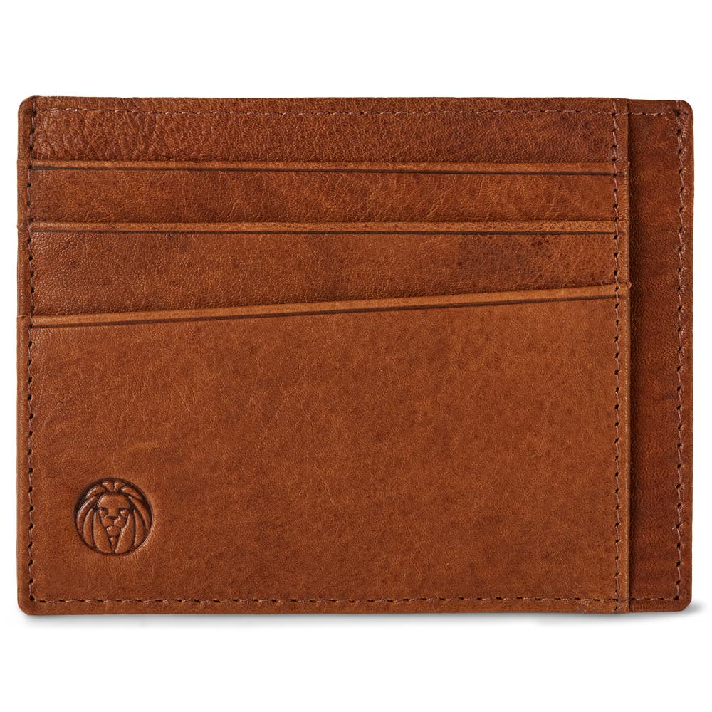 hover: Cambodia Tan RFID Leather Card Holder hover: Cambodia Tan RFID Leather Card Holder
