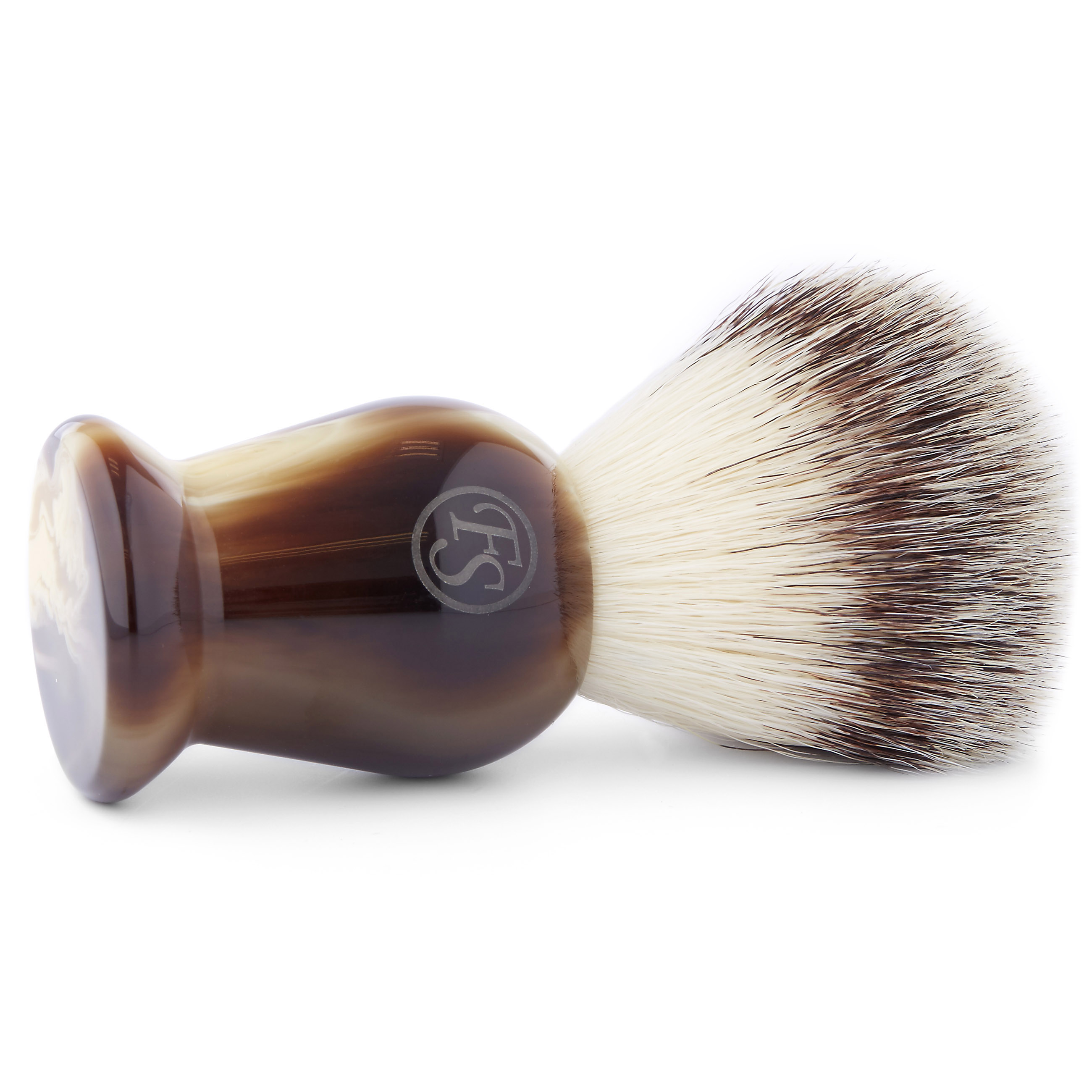 Gemarmerde Bruine Synthetische Scheerkwast - 2