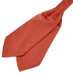 Cravatta ascot color terracotta