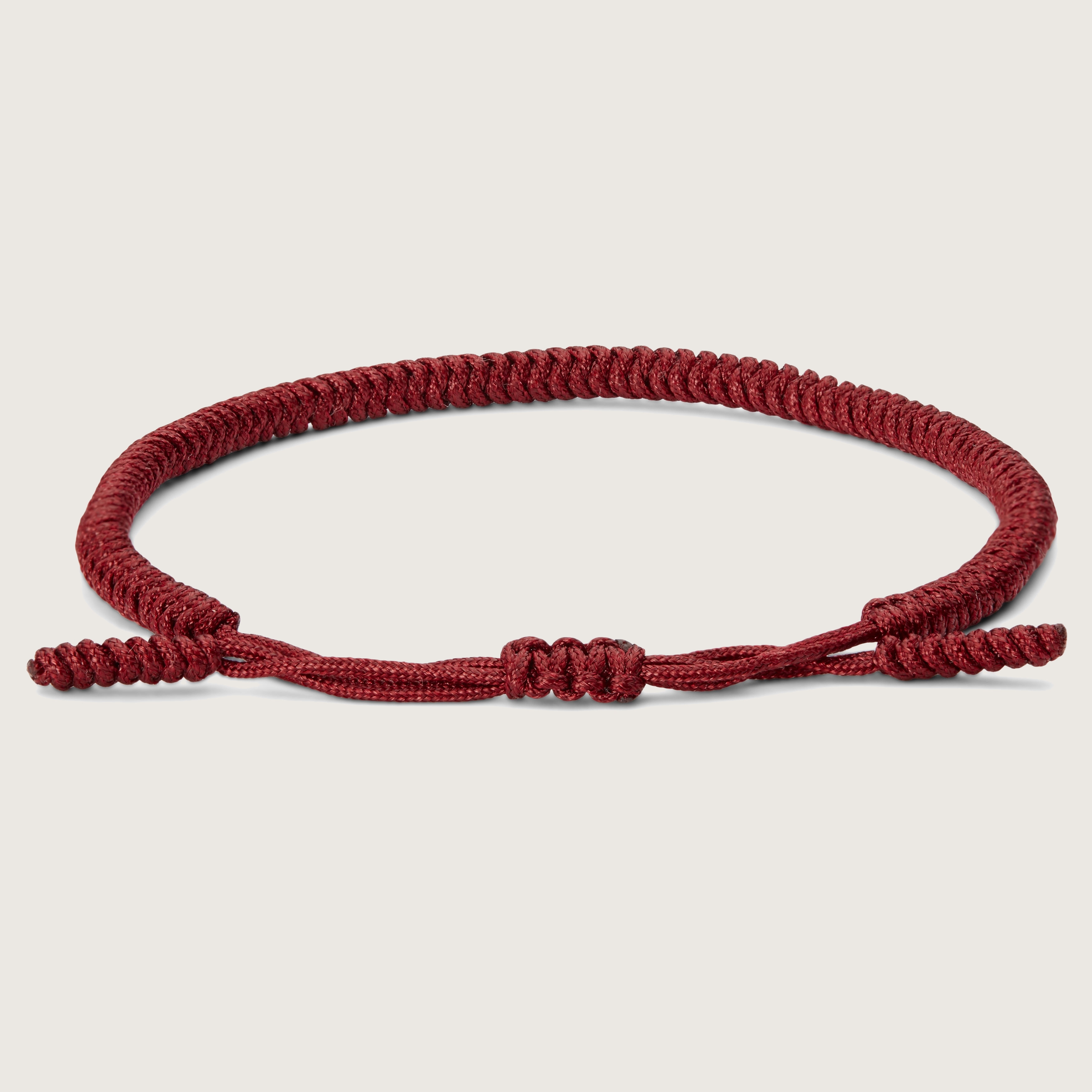Bracciali Coppia Corda Rossa Con Nodo - Simbolo Amore E Fortuna, Regolabile Per Uomo E Donna - Foto 4
