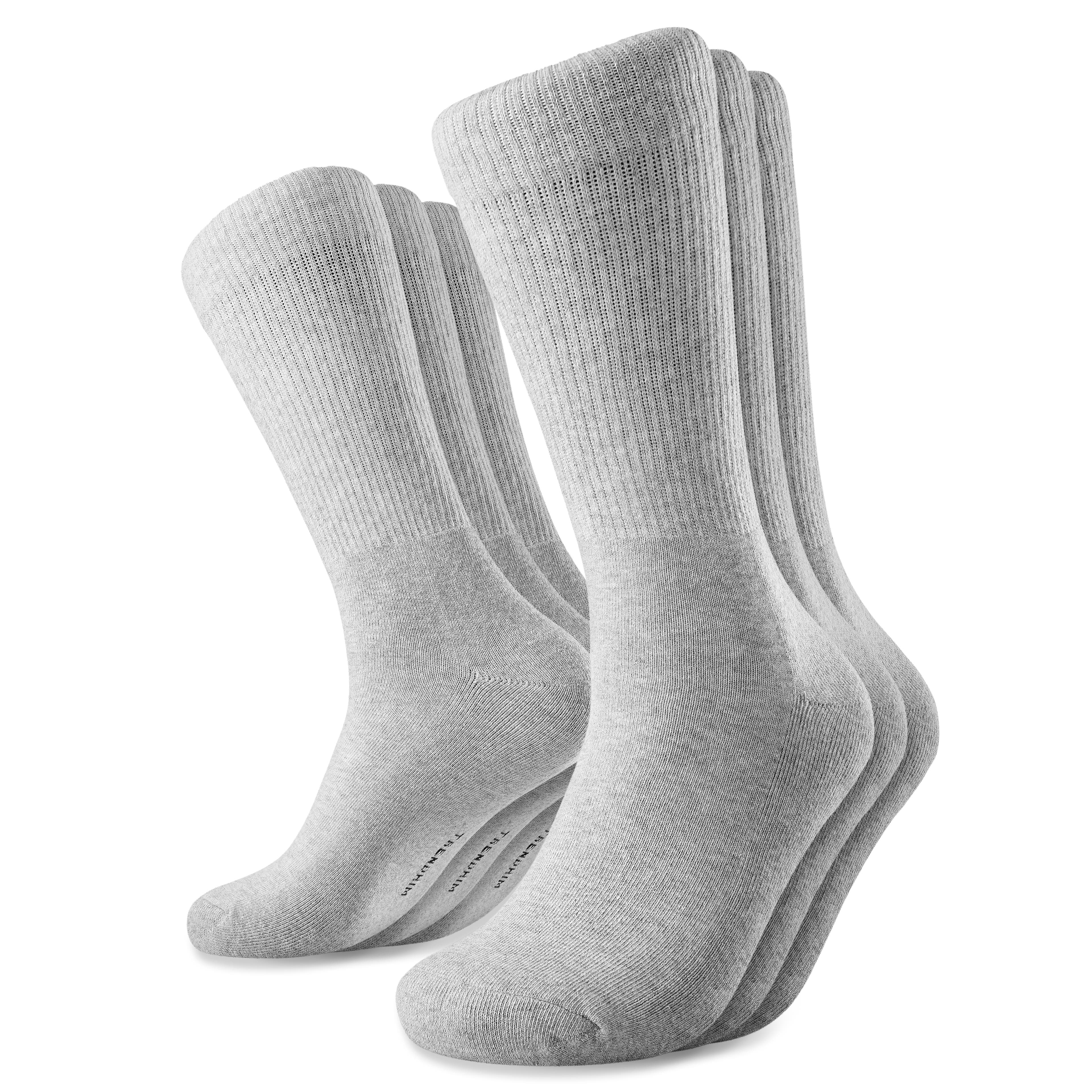 DryFeel | Set van 3 paar lichtgrijze katoenen tennissokken DryFeel | Set van 3 paar lichtgrijze katoenen tennissokken