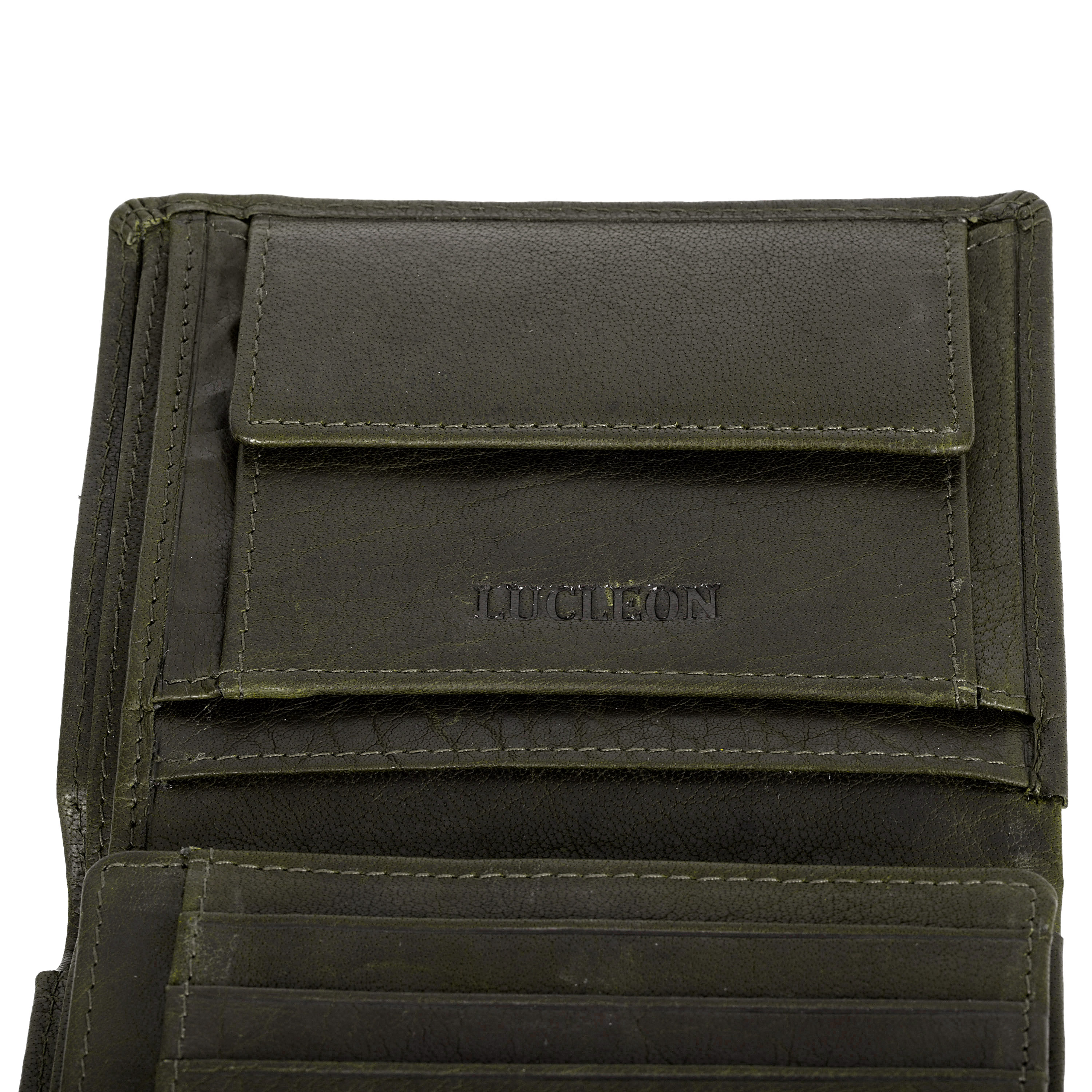 Montreal Rustic Olive RFID Leather Wallet - 10