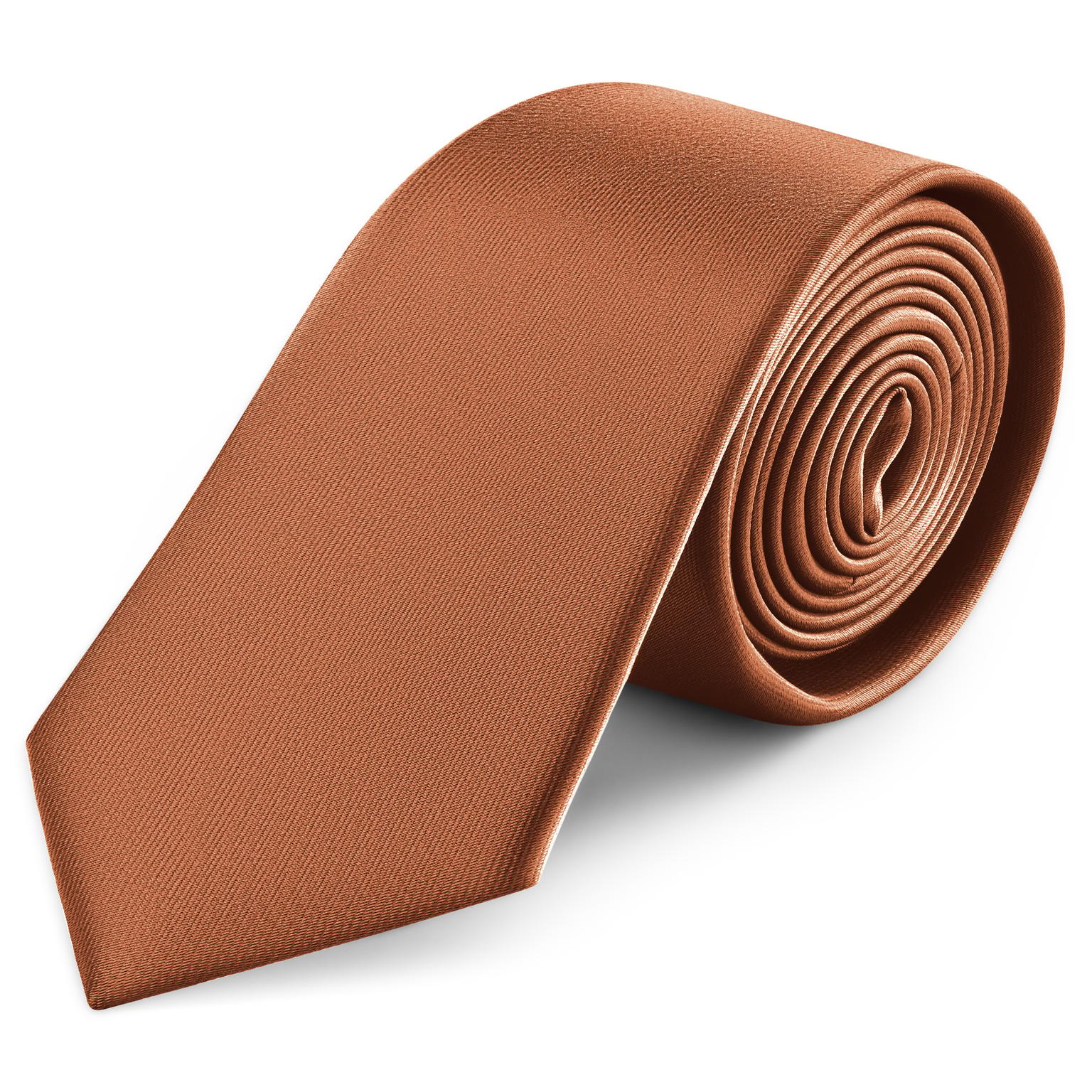 8 cm Cognac Satin Krawatte 8 cm Cognac Satin Krawatte