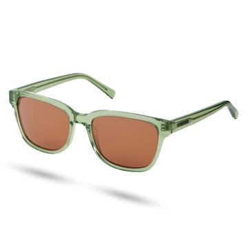 Thea | Forest Green & Terracotta Polarised Sunglasses