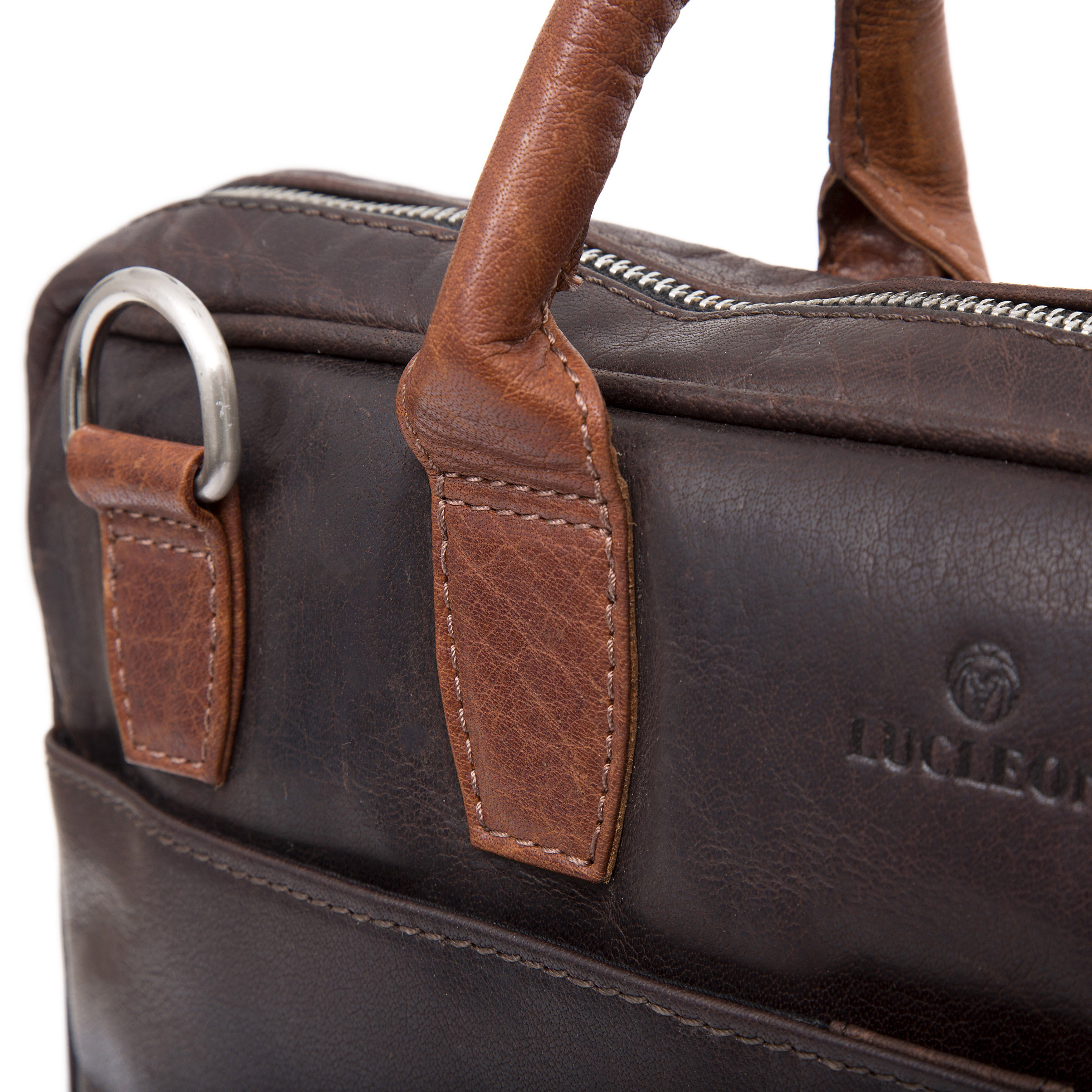 Δερμάτινη Τσάντα Montreal Slim 13" Executive Brown & Tan - 12