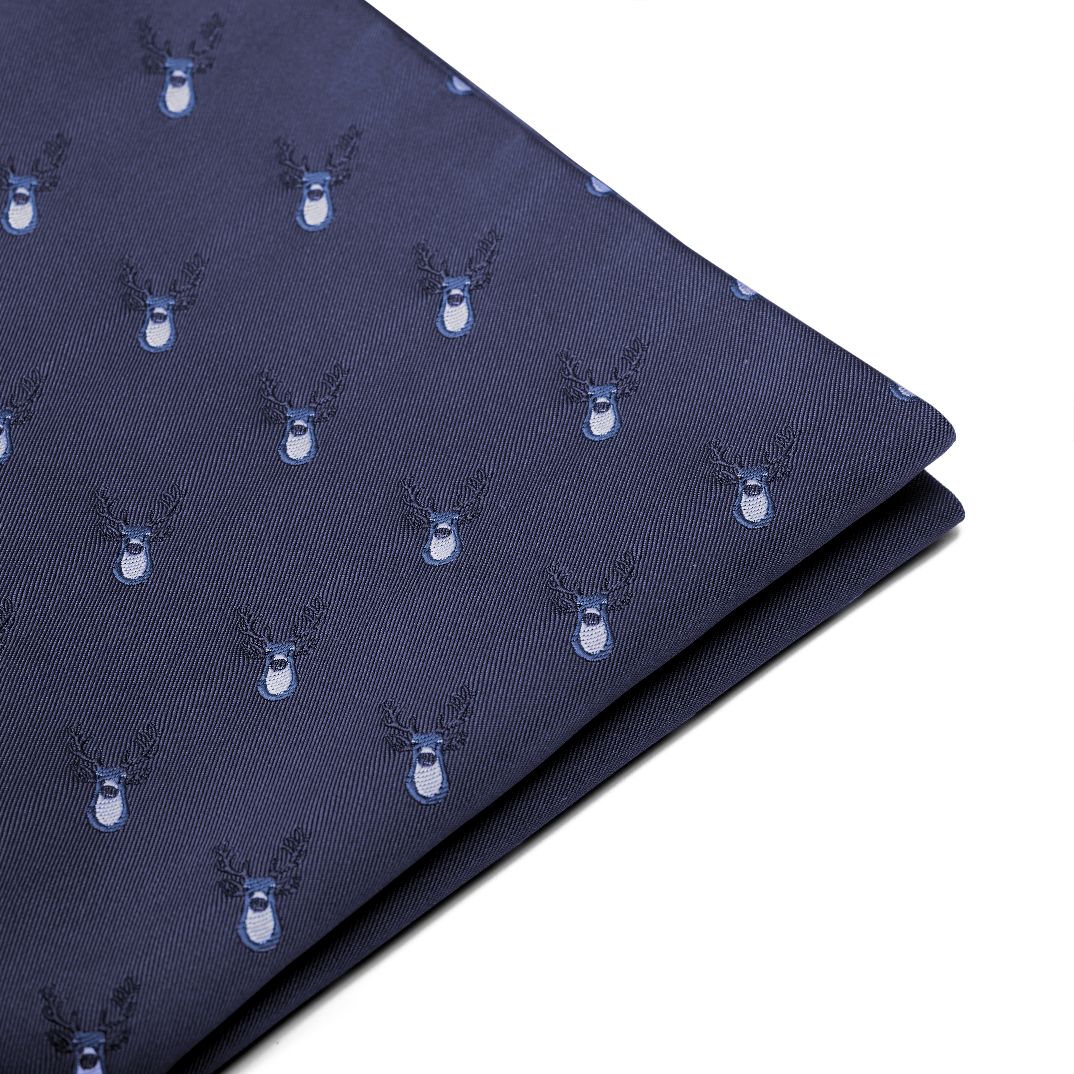 Marinblå Tomtens Renar Bröstnäsduk - 2