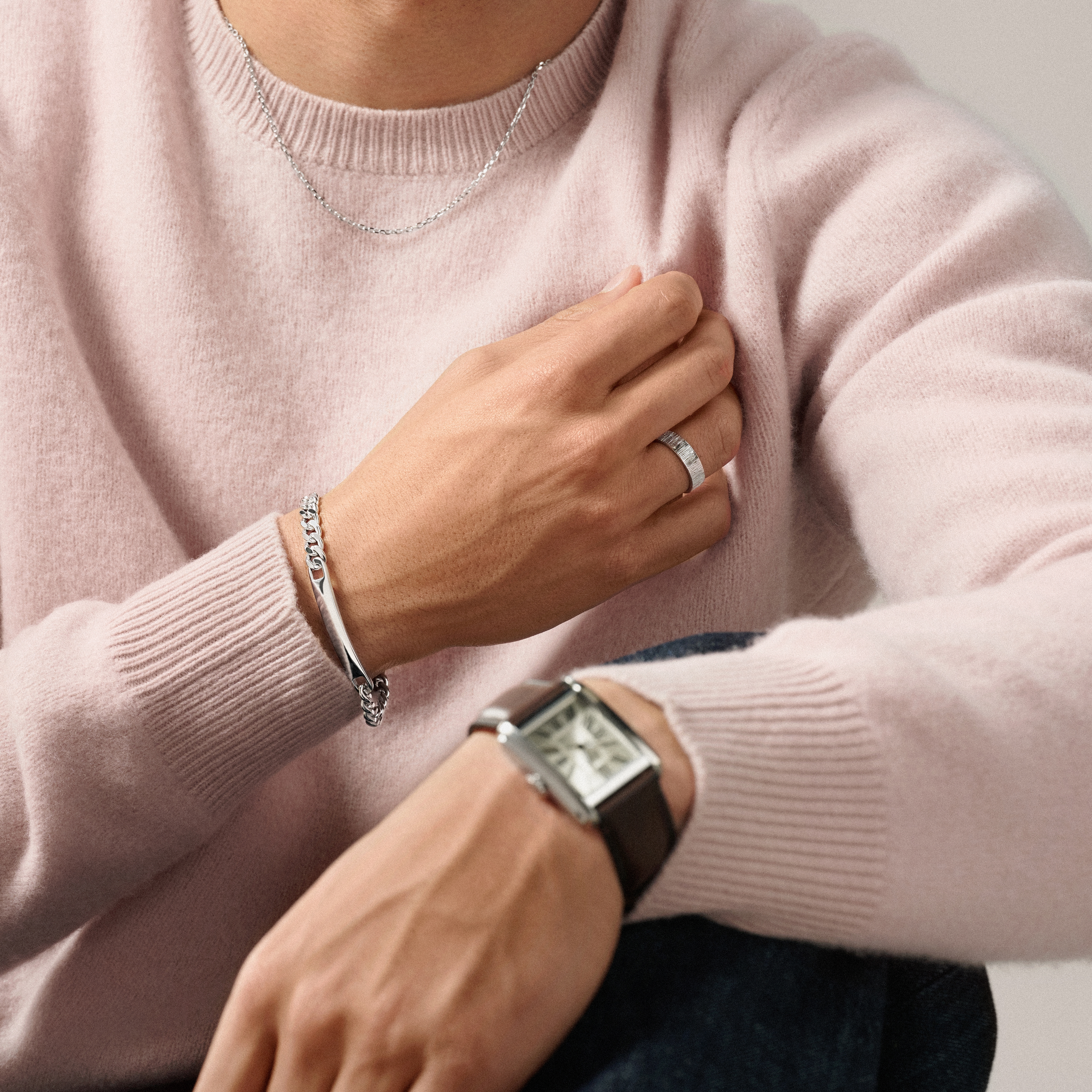 Adrian | Bark Textured 925 Sterling Silver Ring - 4