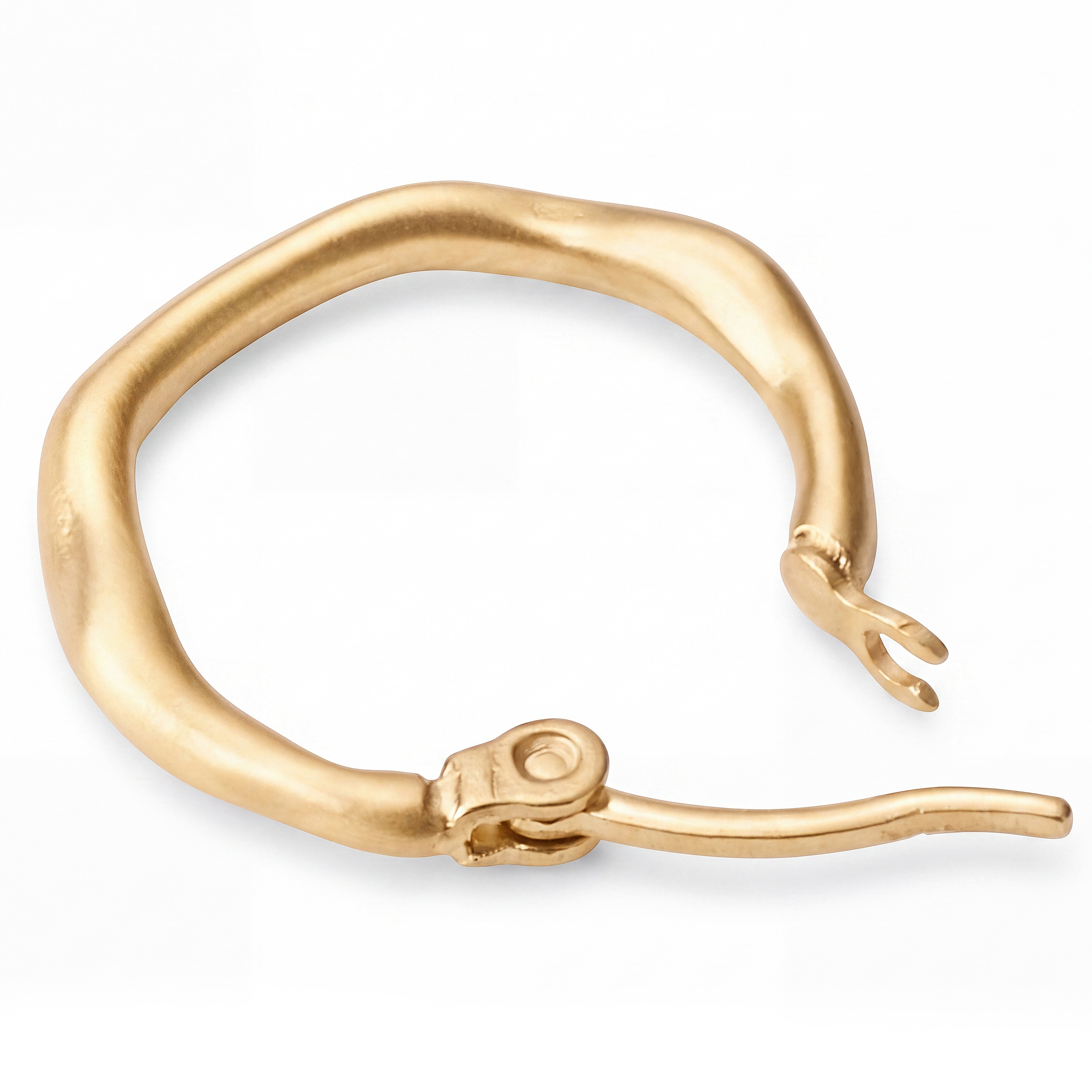 Organic | 13 mm Ridge sooneline 14K kullatud roostevabast terasest hoop-kõrvarõngas
 - 2