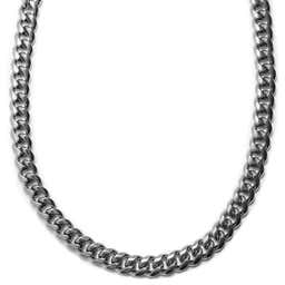 Collar de cadena de acero plateado - 16 mm