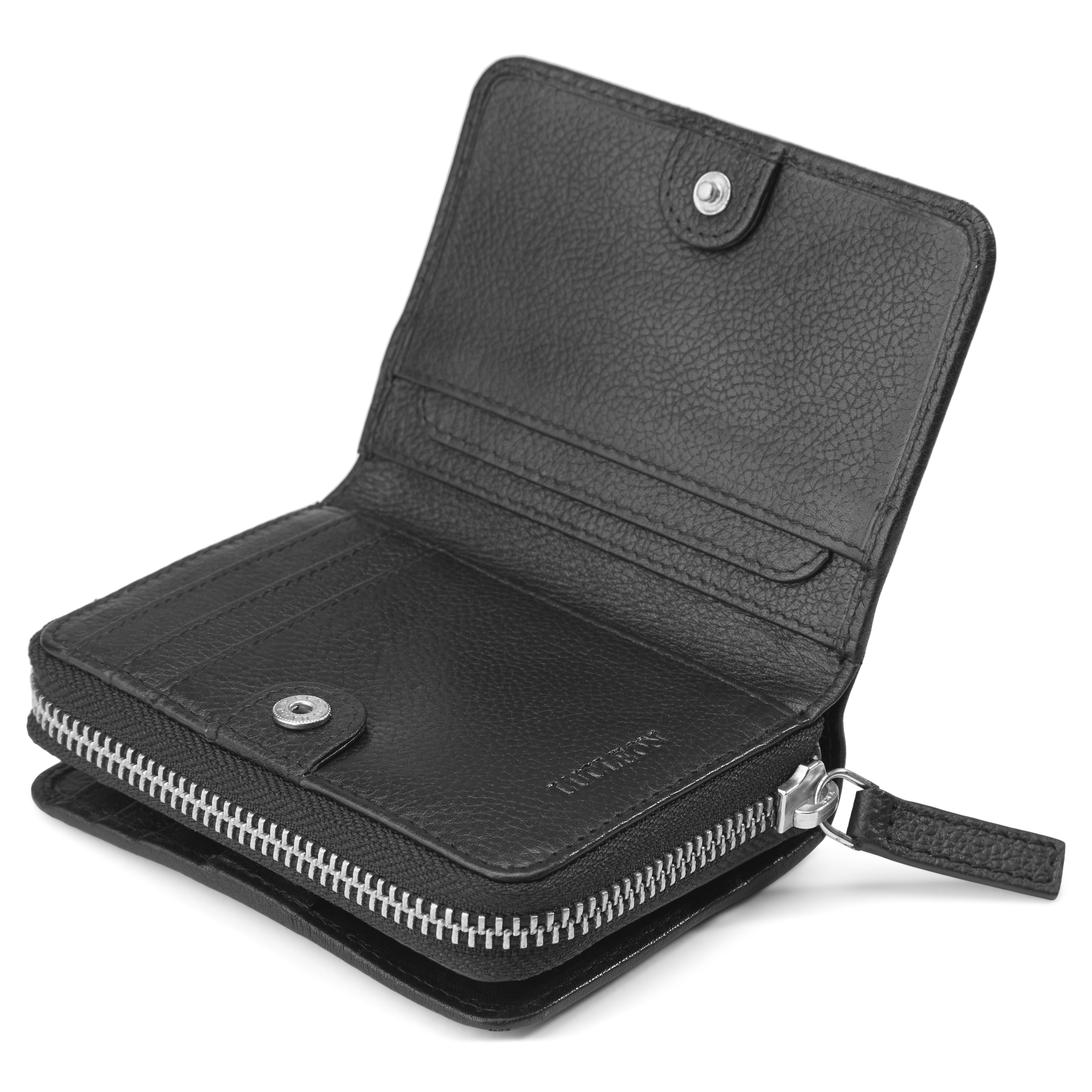 Cartera de cuero negro con bloqueo RFID Lorn - 10