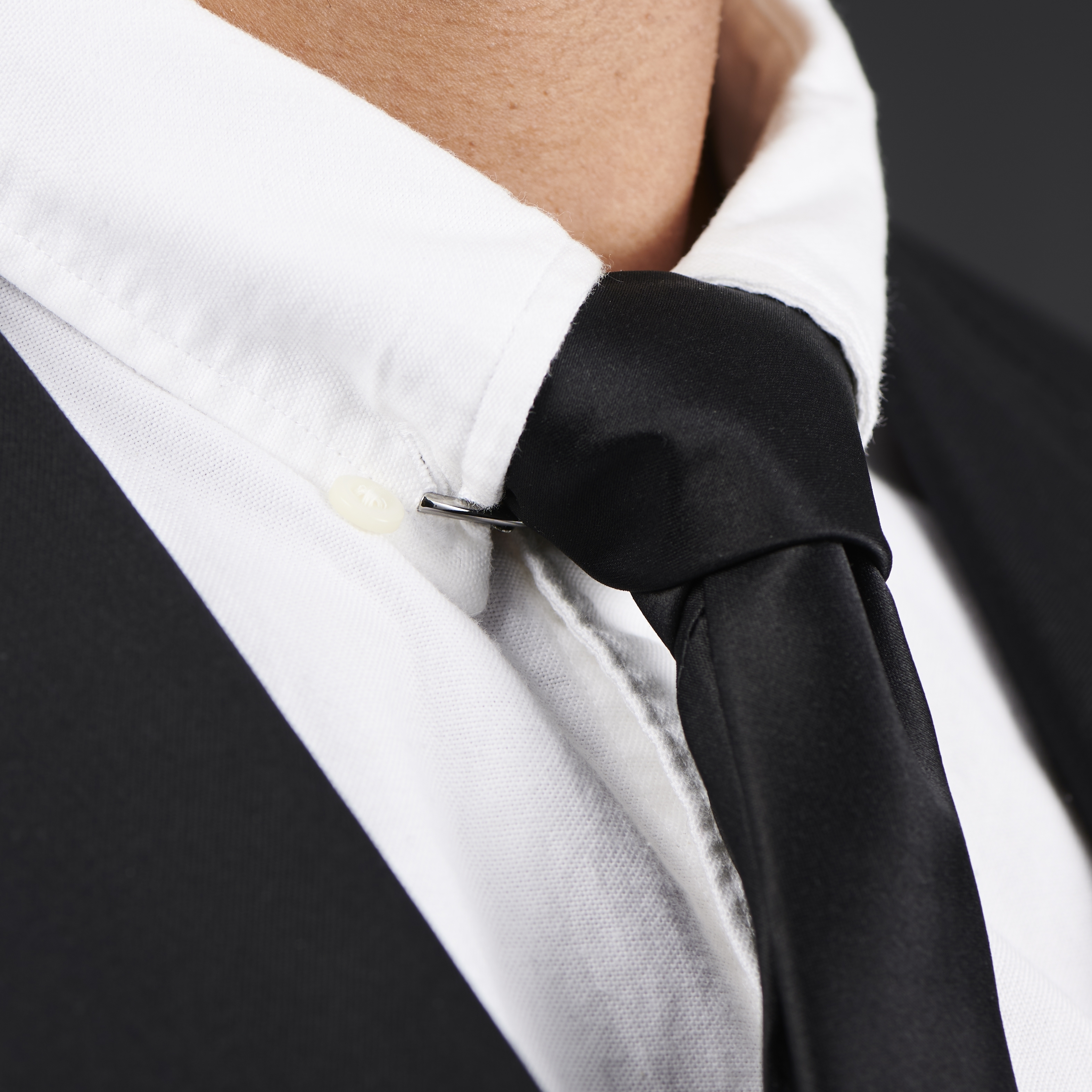 Metallgrå Kragnål med spänne - 4