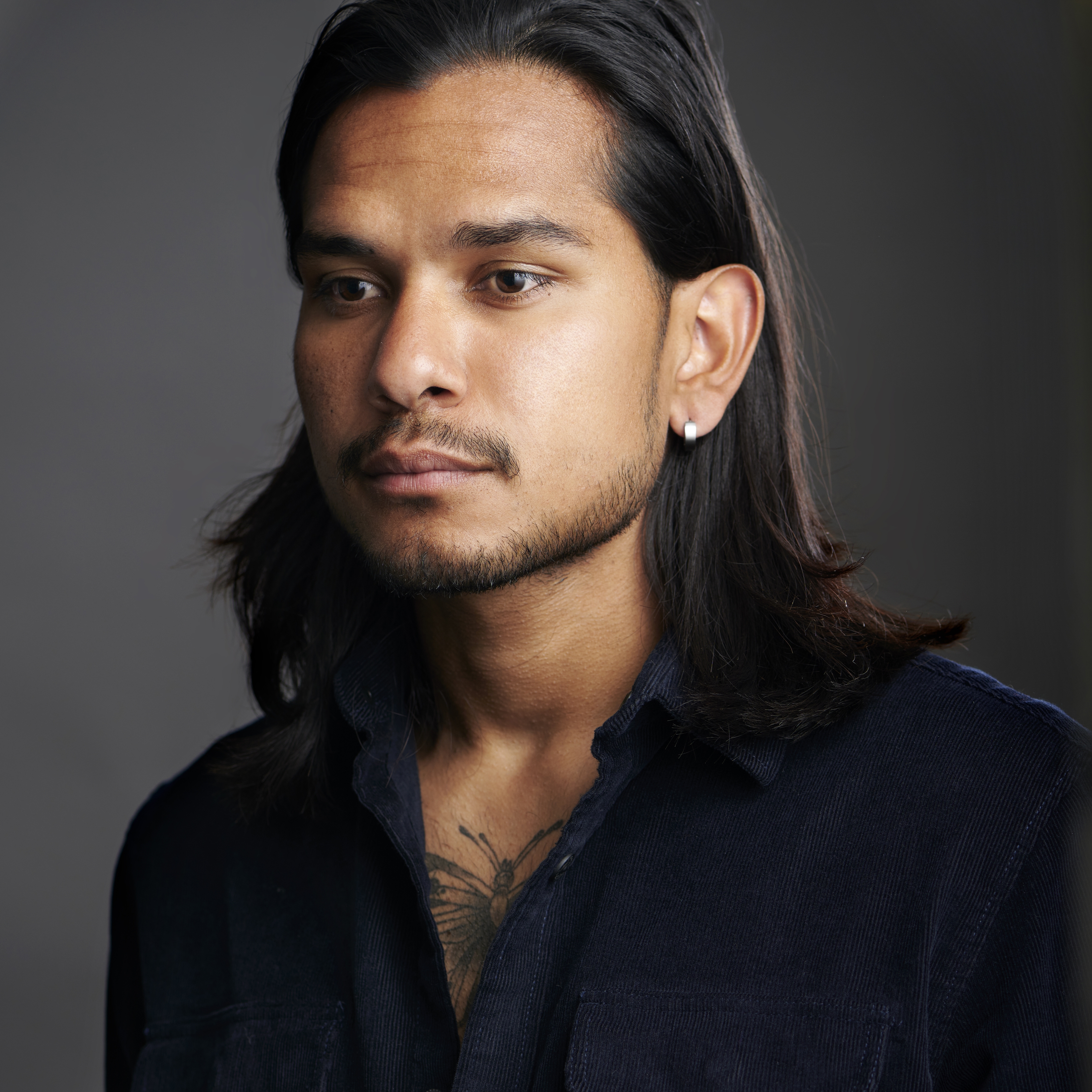 Matte Silvertone Stainless Steel Hoop Earring In stock! Lucleon