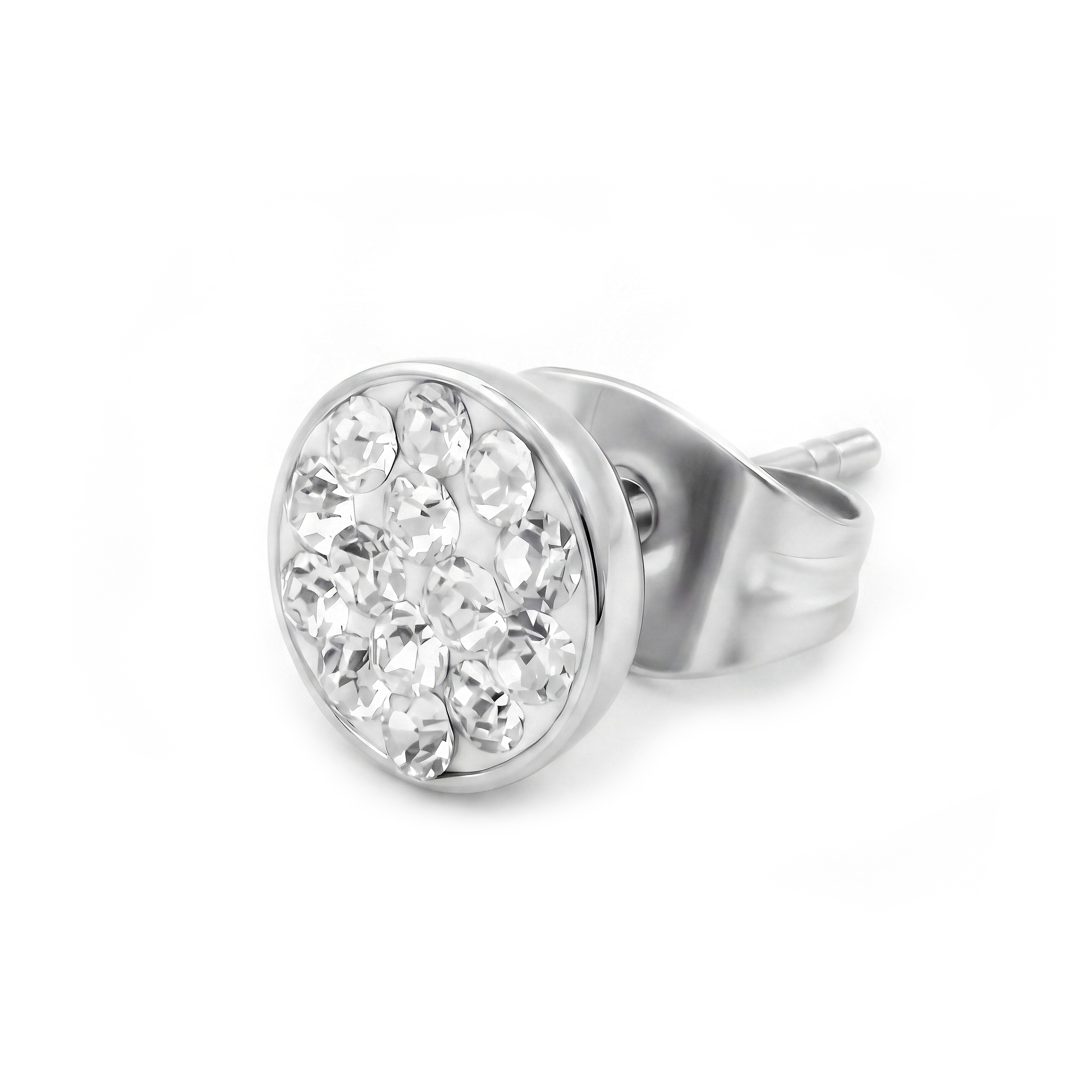 7 mm Glänzender Zirkonia Ohrring