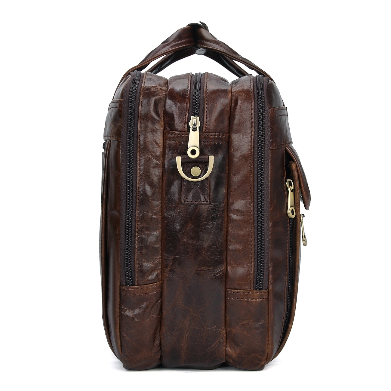 Brown Cario Multi Leather Bag - 5