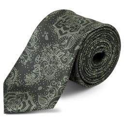 Boho | Forest Green Paisley Pattern Silk Tie