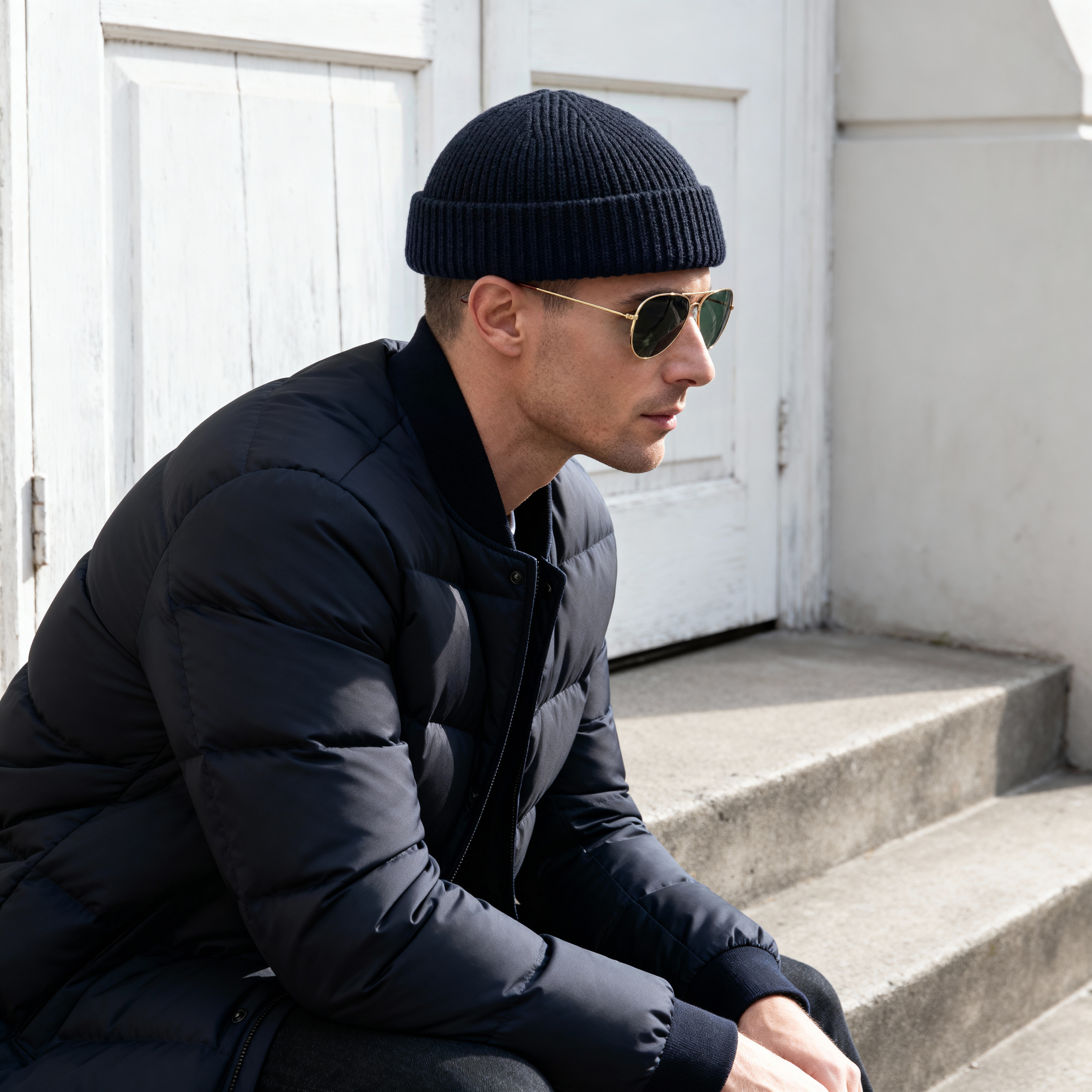 Złocisto-ciemnozielone polaryzacyjne okulary przeciwsłoneczne aviator - 3