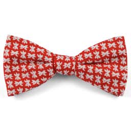 True Red Modern Design Cotton Pre-Tied Bow Tie