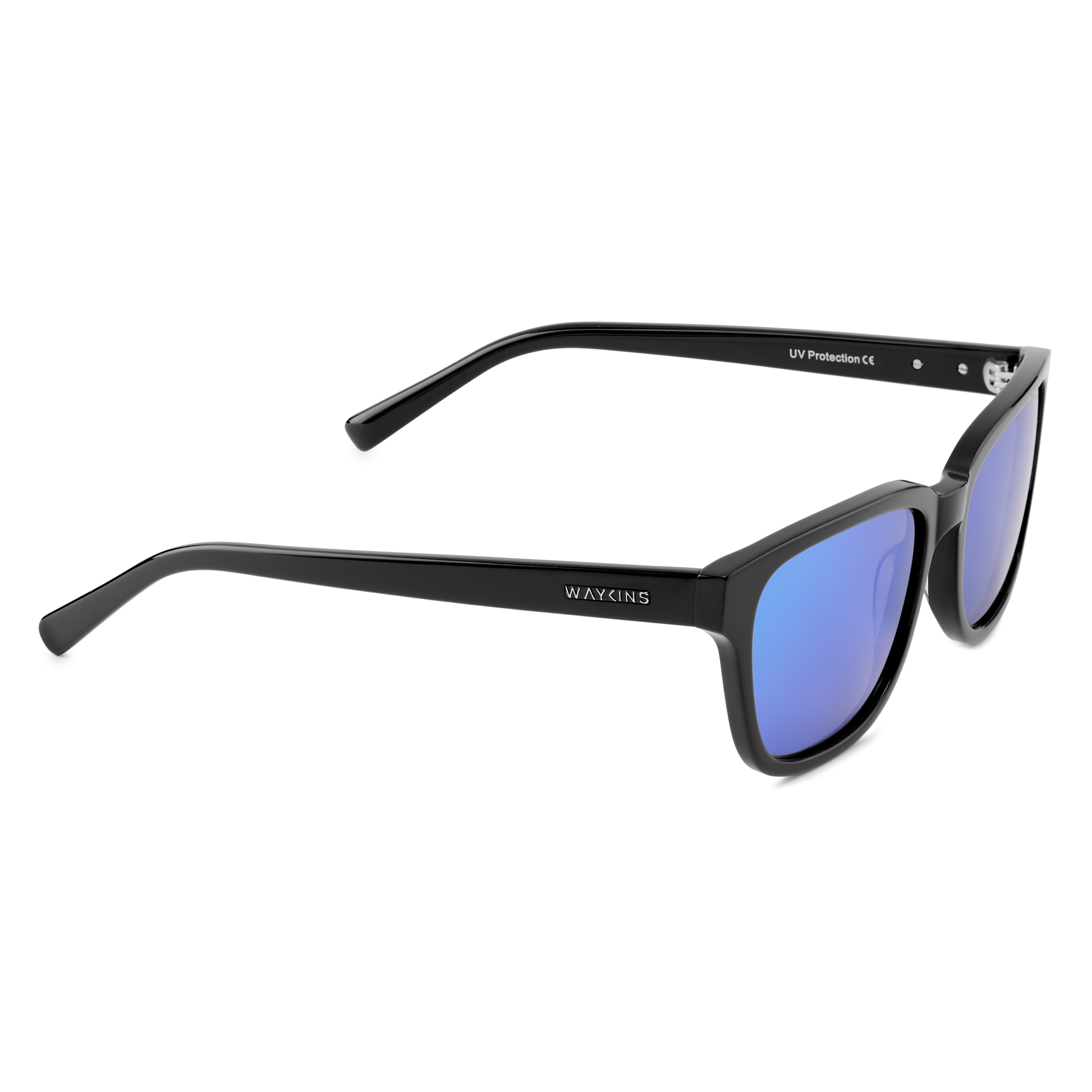 Wilmer Thea Svarta & Blågröna Polariserade Spegelsolglasögon - 5