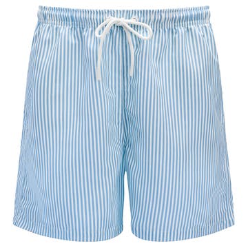 Stribede Blå & Hvide Badeshorts Stribede Blå & Hvide Badeshorts
