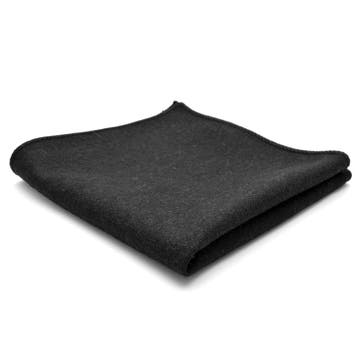 Черна ръчно изработена вълнена кърпичка за сако