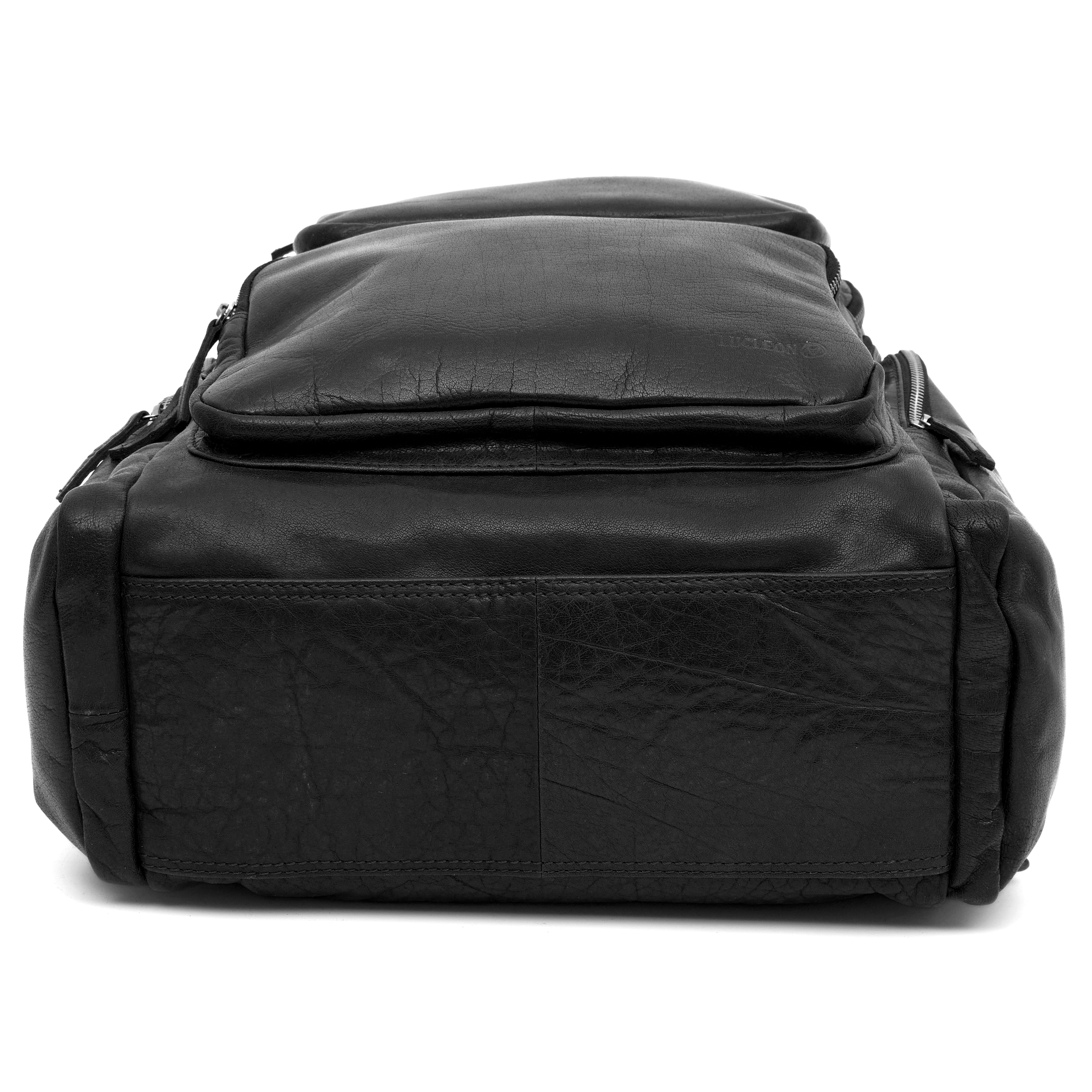 Montreal črn usnjen nahrbtnik - 6