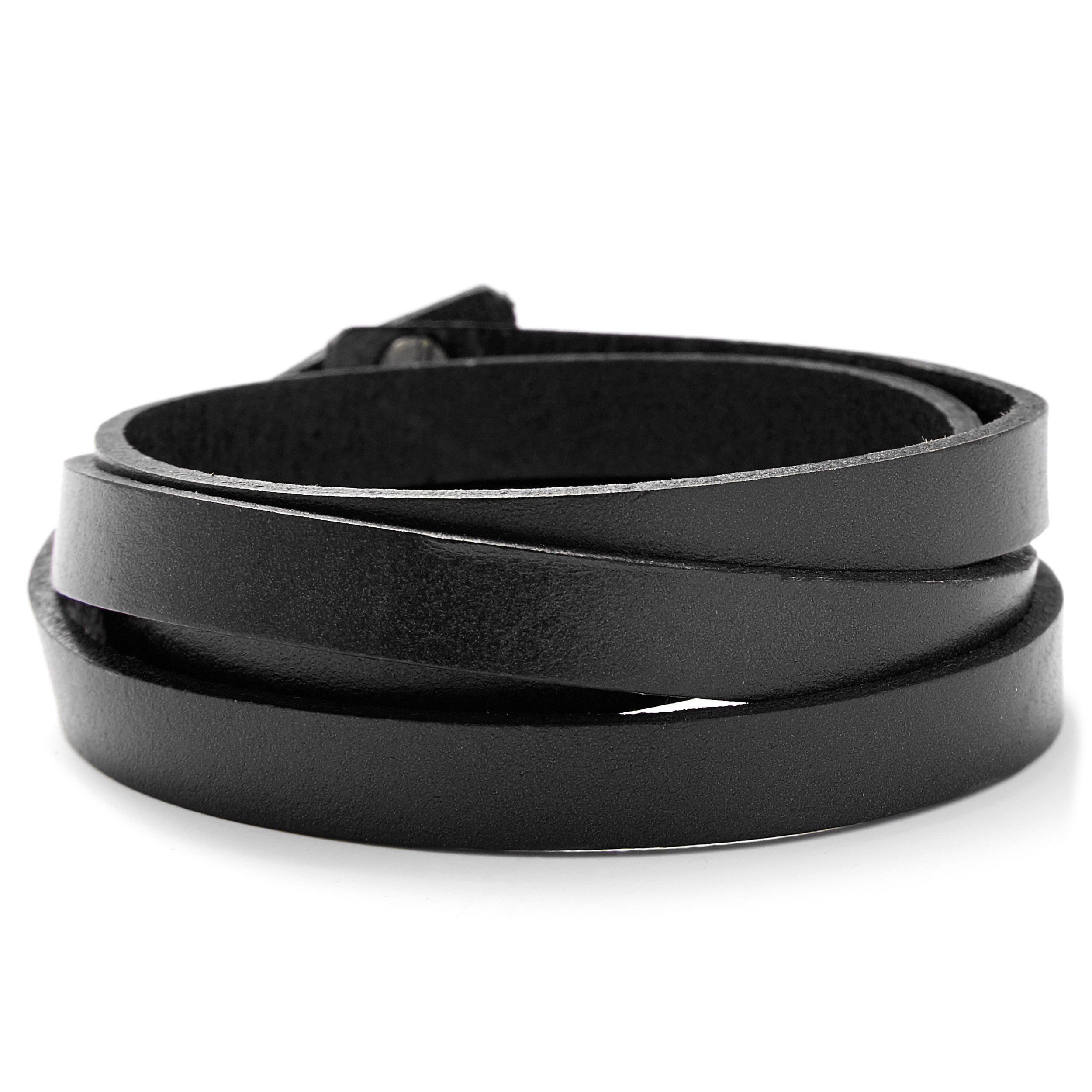 Zwarte Wikkelarmband - 1