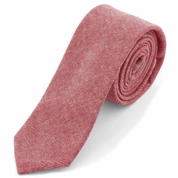 Cravate en coton rose