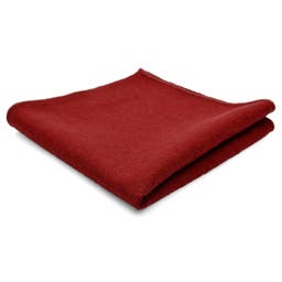 Red Handmade Wool Pocket Square