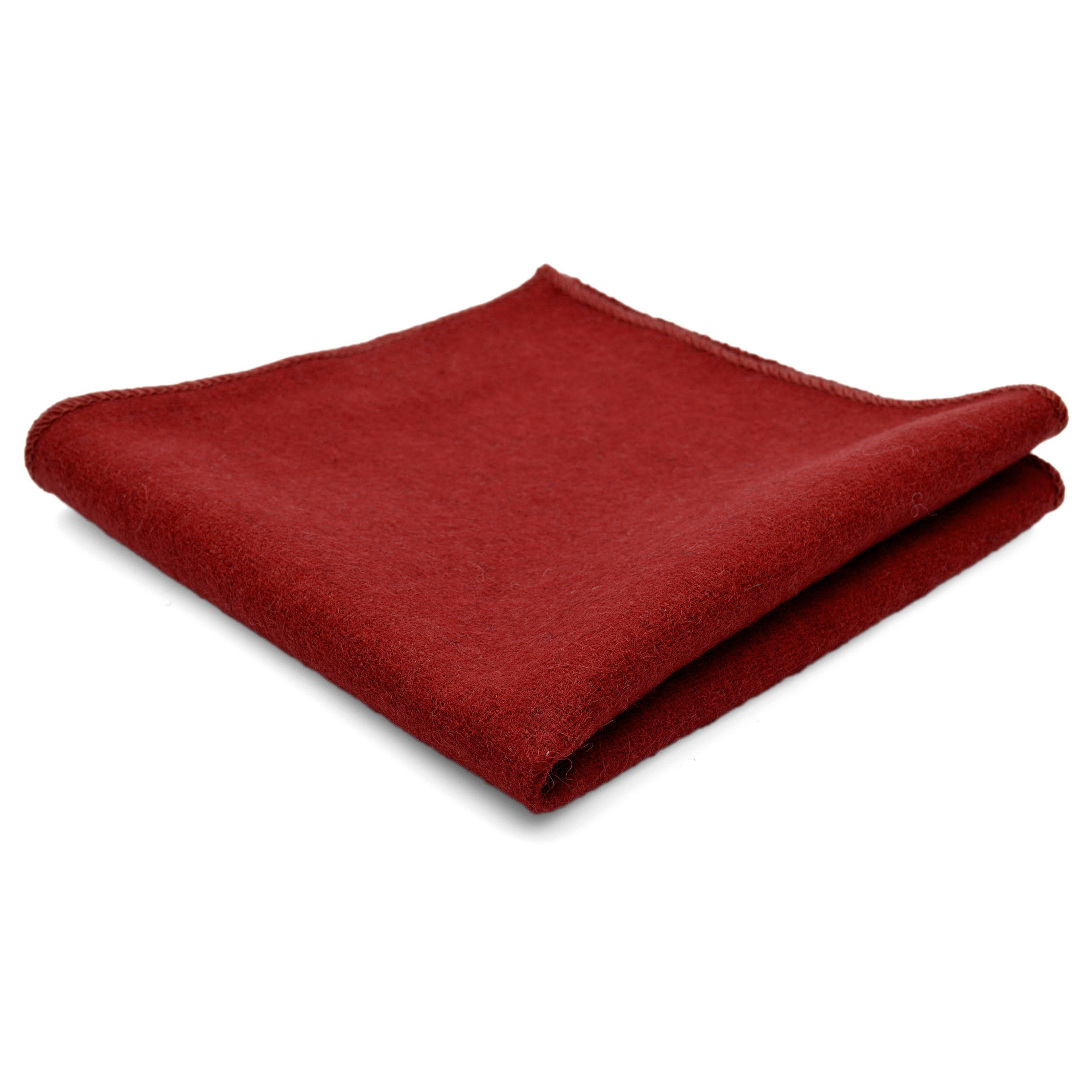 Red Handmade Wool Pocket Square