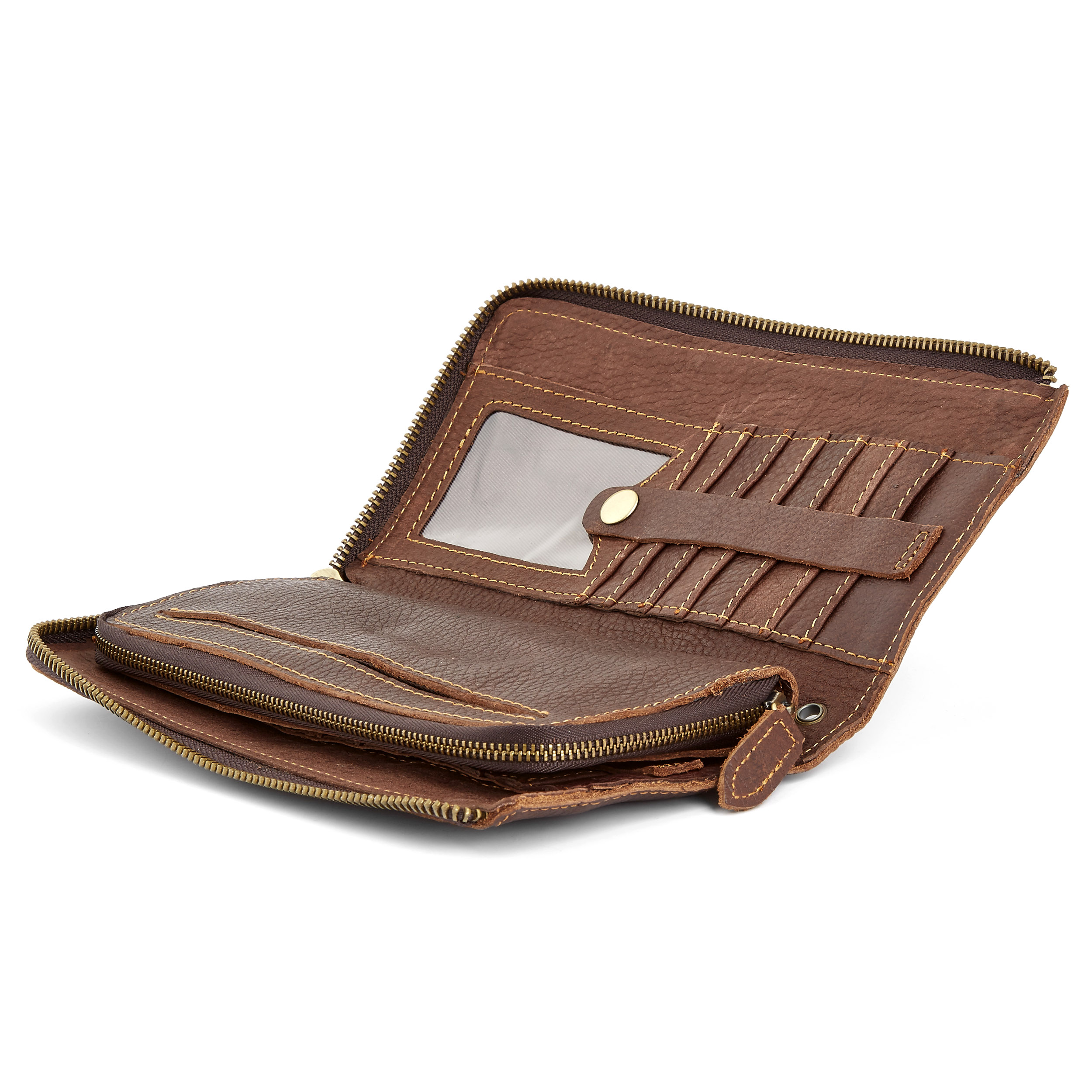 Extra Stor Brun Plånbok - 2